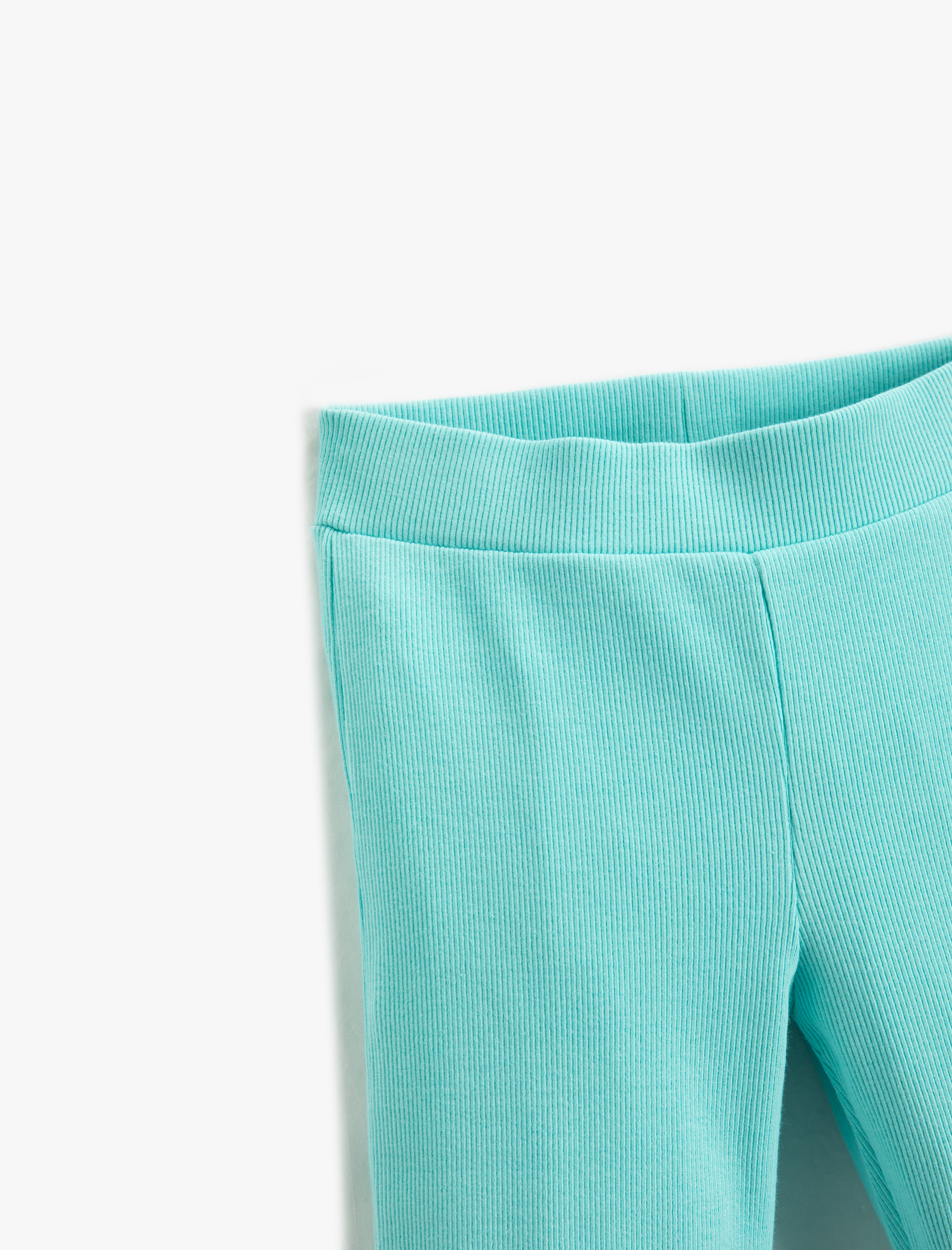  Kız Çocuk Basic Fitilli Tayt Pamuklu Beli Lastikli Etiket Detaylı