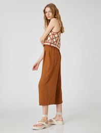 Bol Paça Pantolon Culotte Crop Piliseli