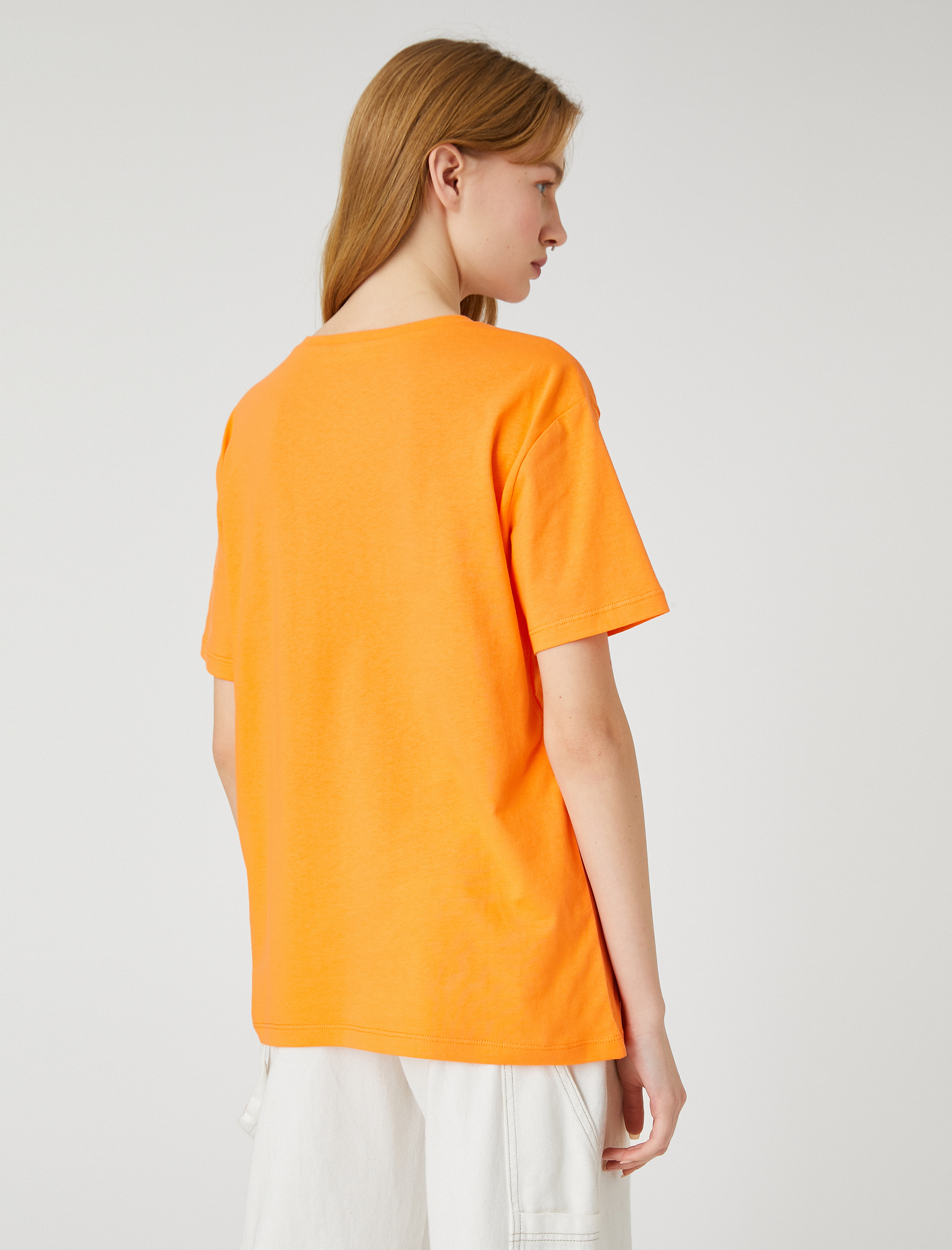   Baskılı Tişört Kısa Kollu Bisiklet Yaka