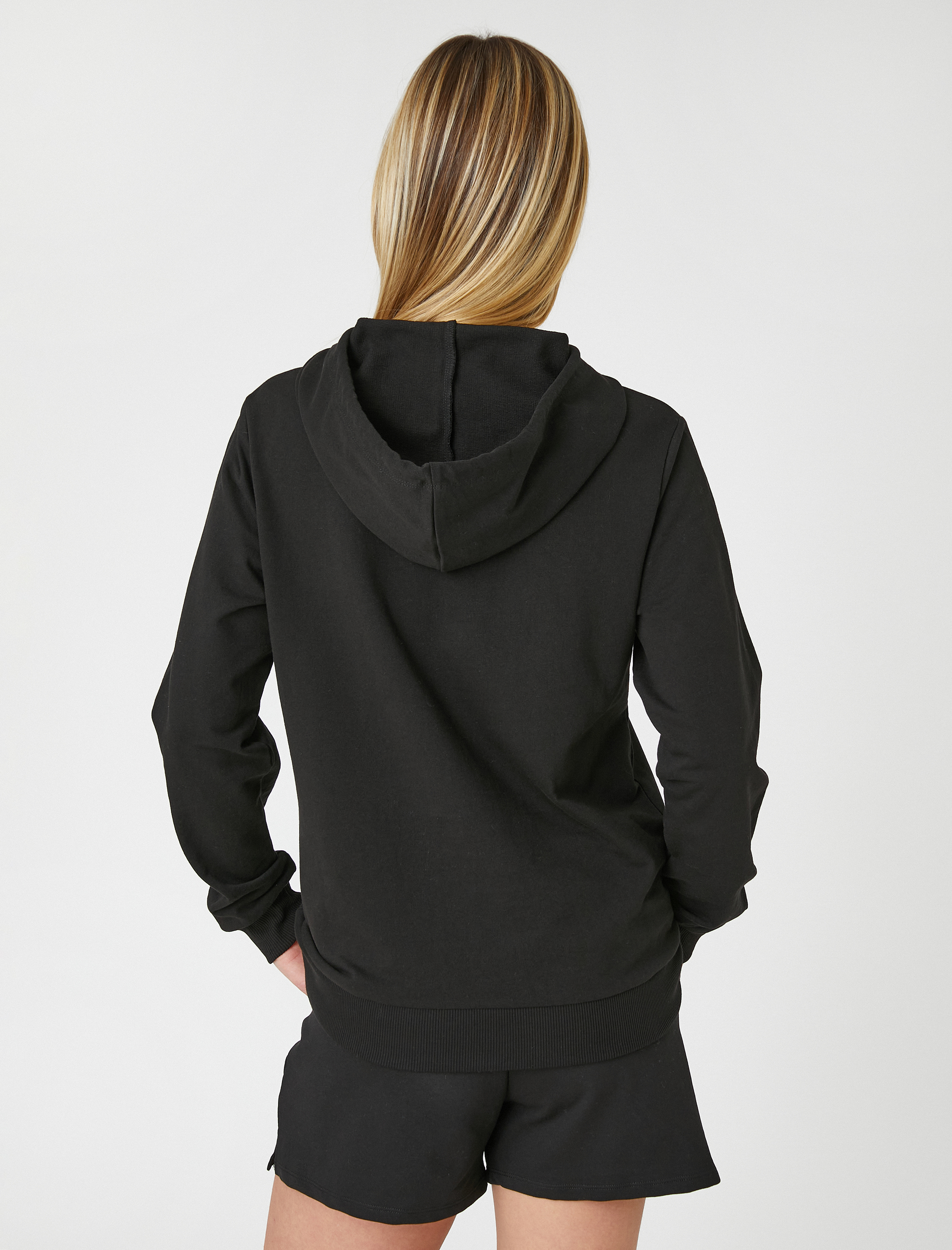   Basic Kapüşonlu Sweatshirt Kanguru Cepli