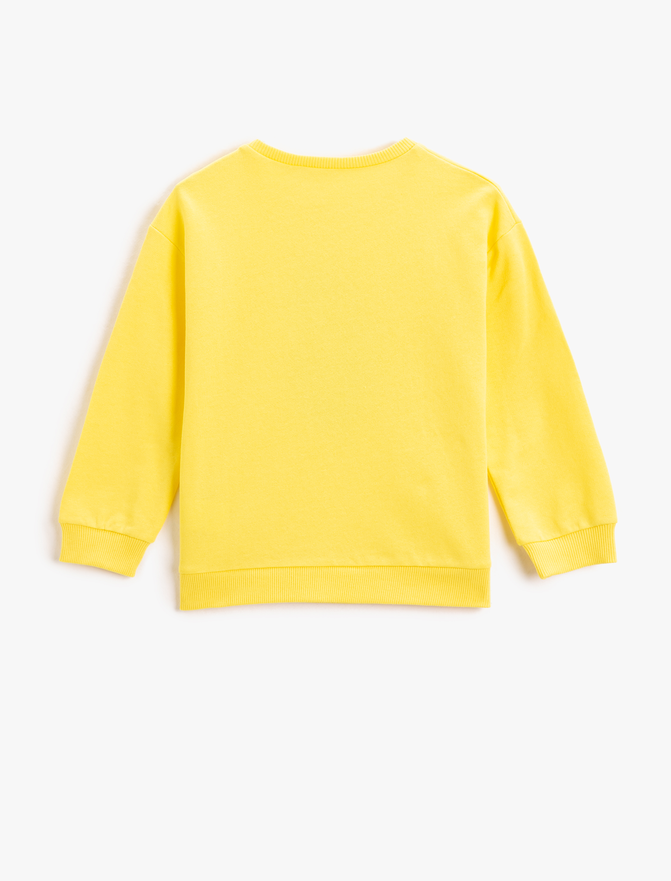  Kız Çocuk Unicorn Pul Payet İşlemeli Sweatshirt Uzun Kollu Bisiklet Yaka