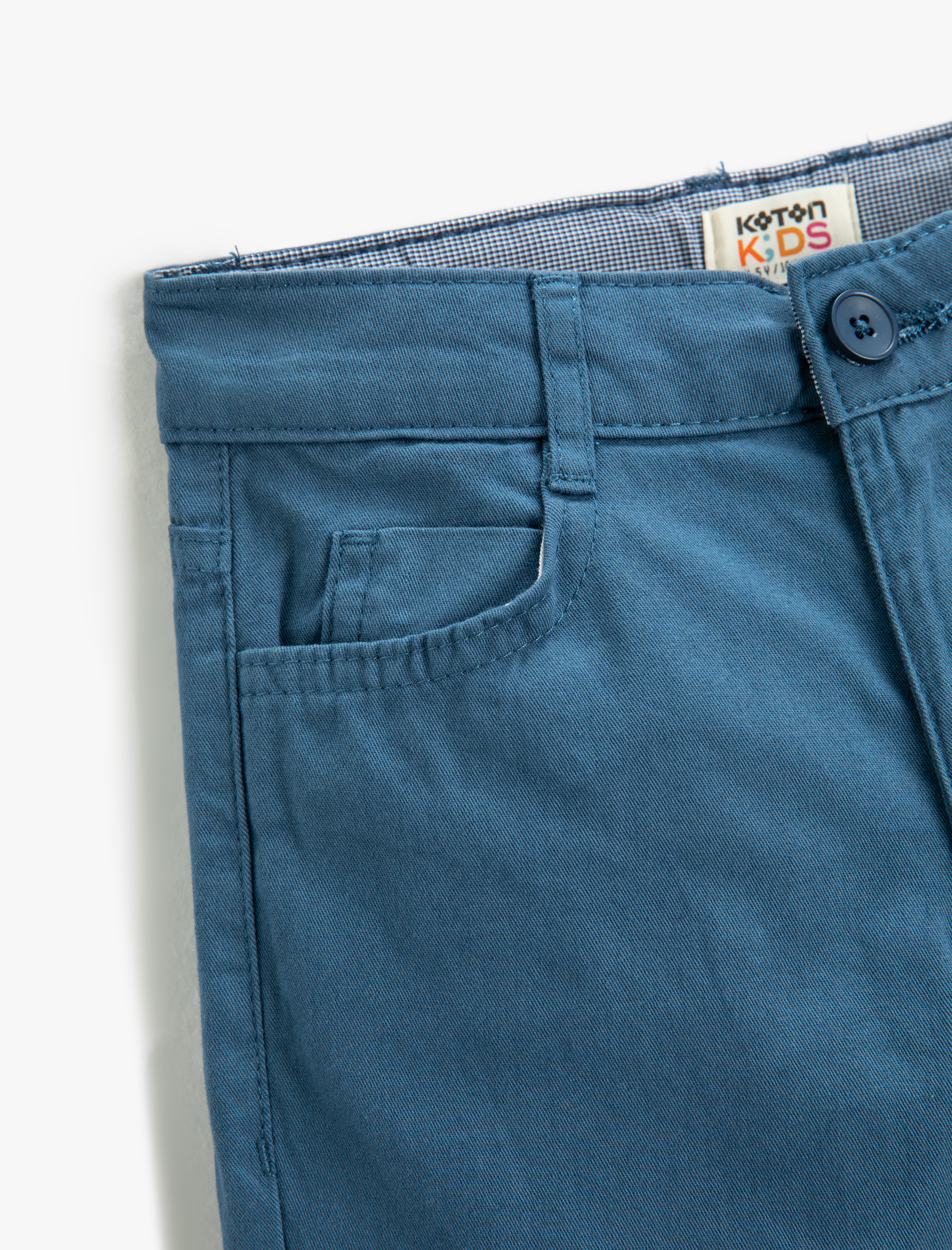  Erkek Çocuk Chino Pantolon Cepli Slim Fit Pamuklu Beli Ayarlanabilir Lastikli