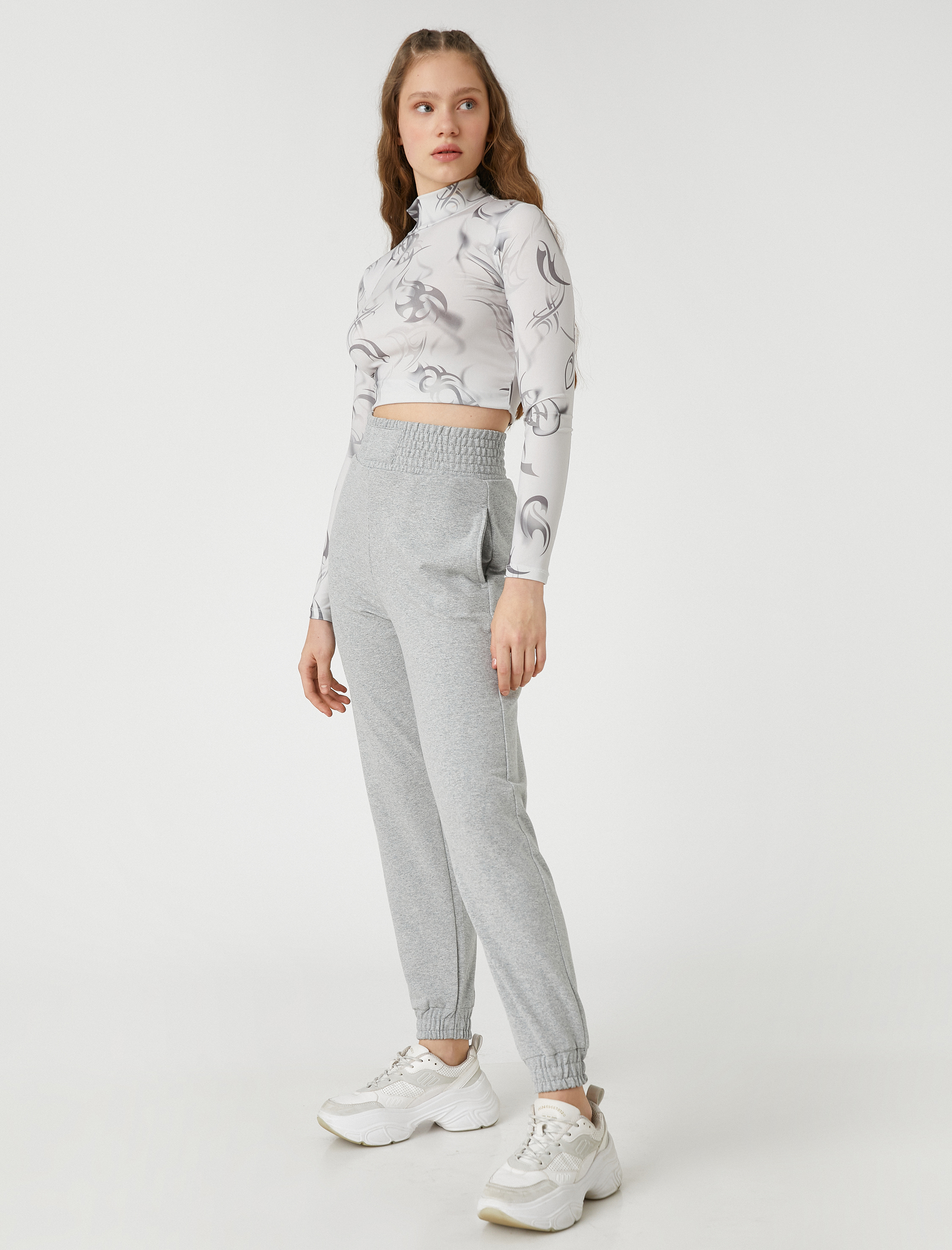   Jogger Eşofman Altı Cep Detaylı Ekstra Yüksek Bel