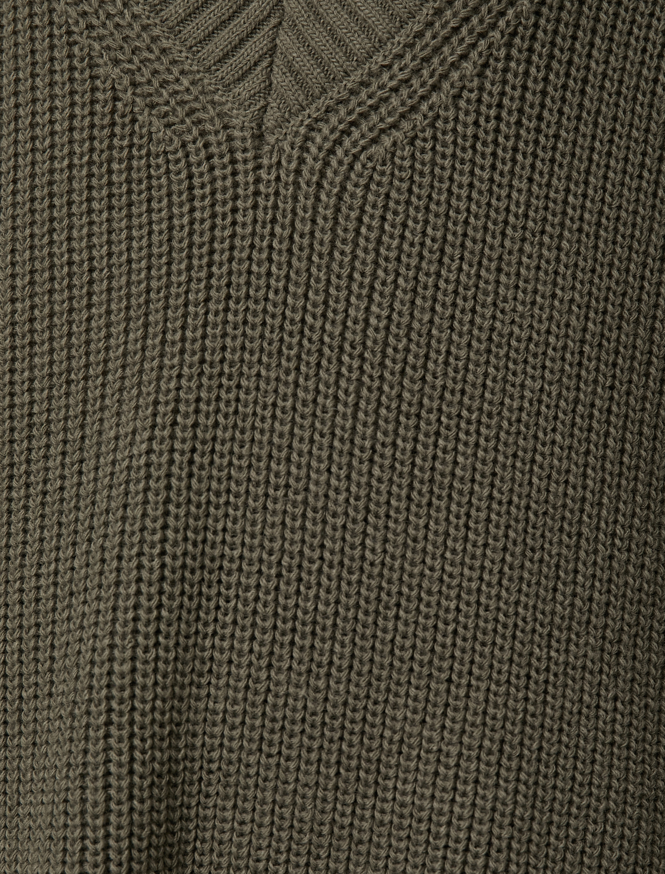   Oversize Triko Kazak V Yaka Uzun Kollu