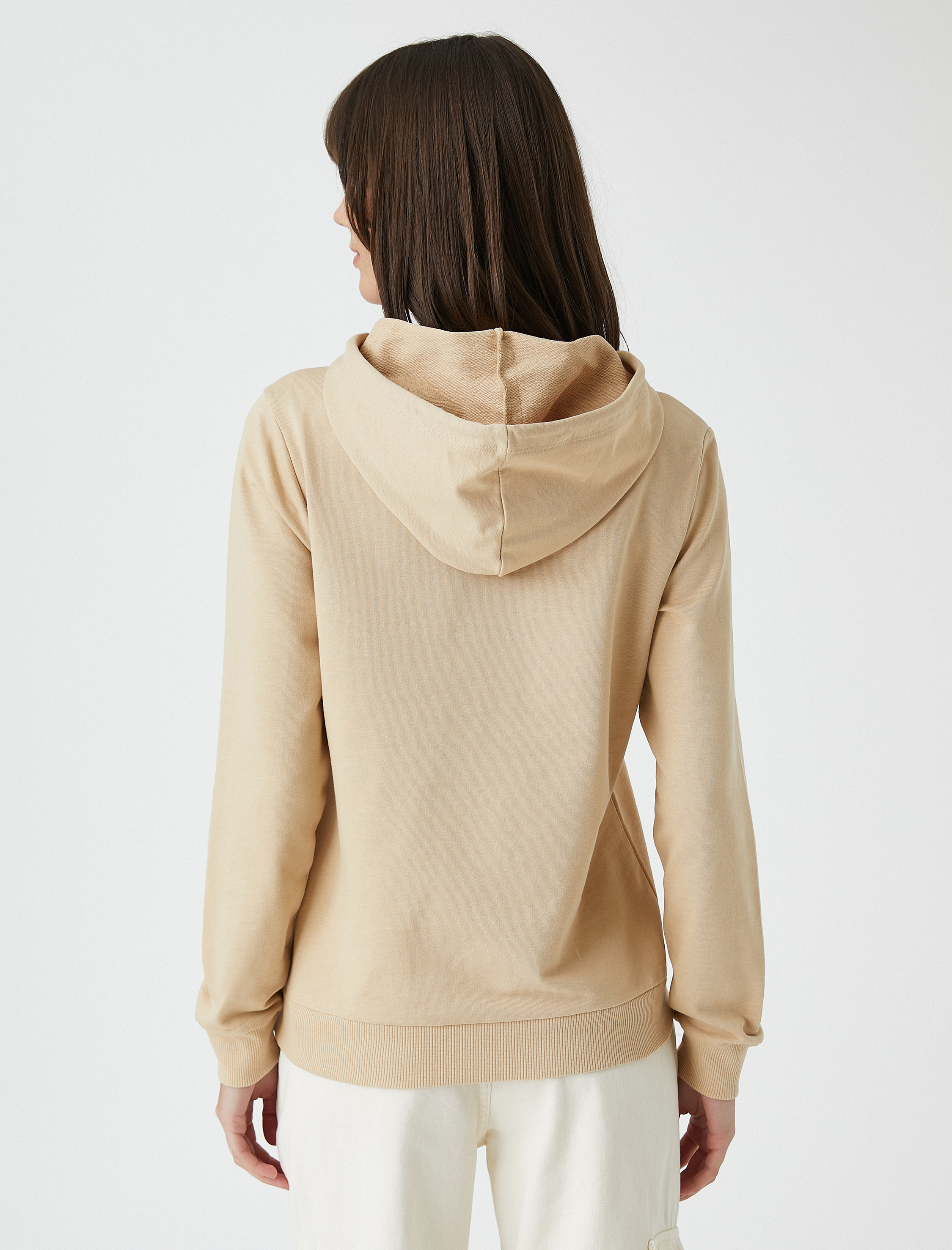   Basic Kapüşonlu Sweatshirt Kanguru Cepli