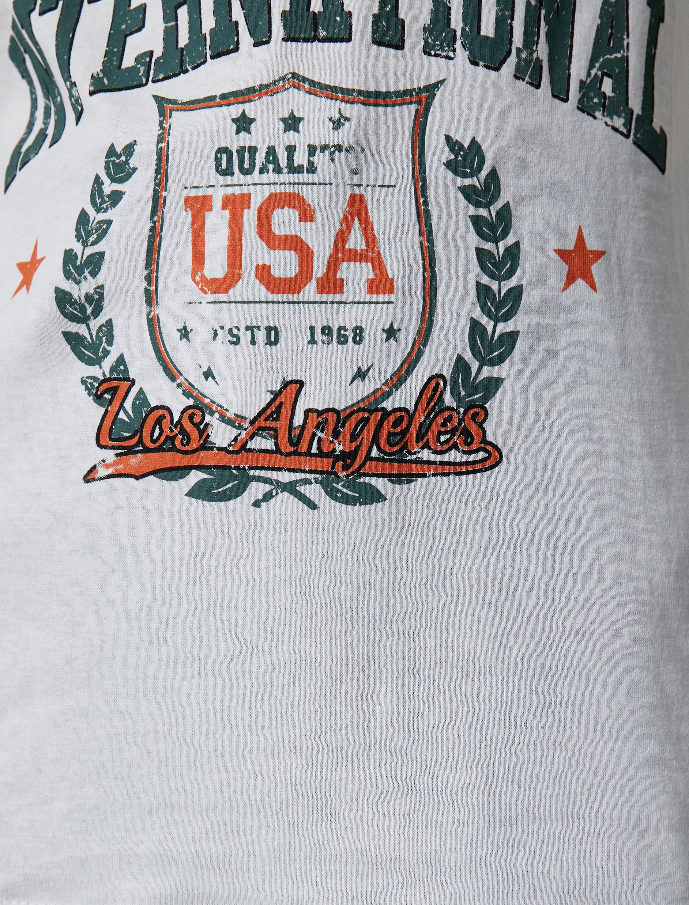   Kolej Baskılı Tişört Kısa Kollu Bisiklet Yaka