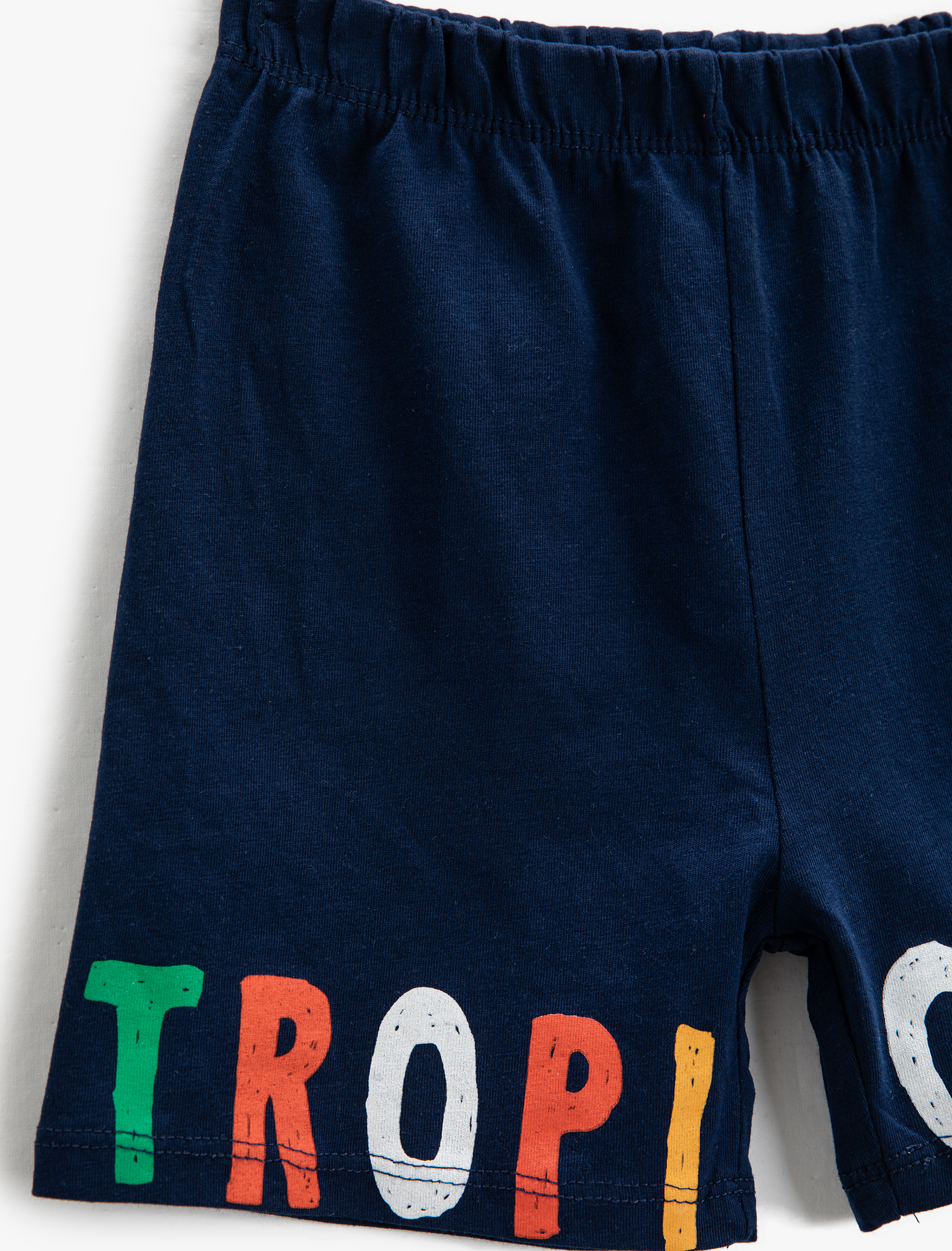  Erkek Bebek Şort Baskılı Beli Lastikli