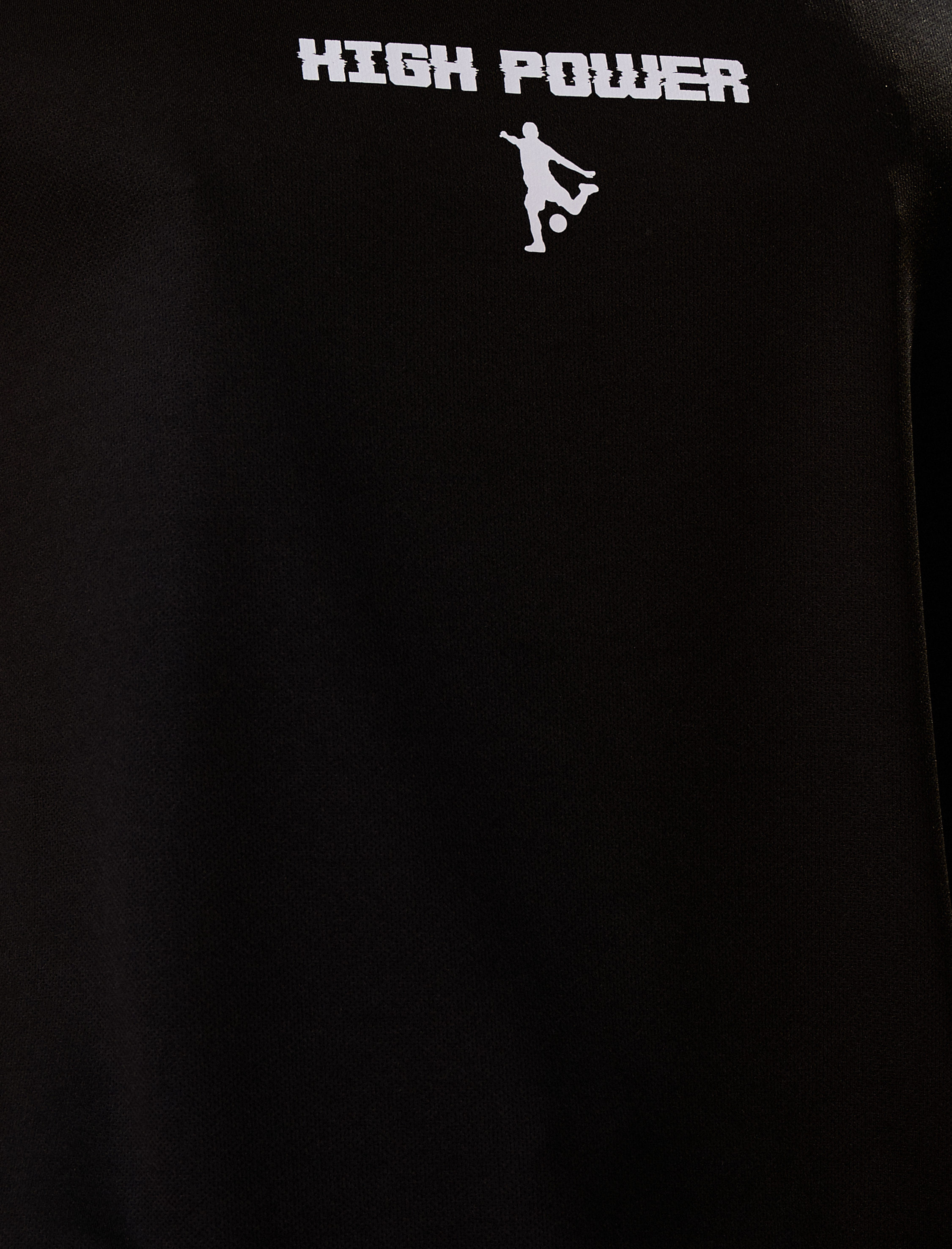   Sporcu Atleti Slogan Baskılı Bisiklet Yaka Nefes Alan Kumaş