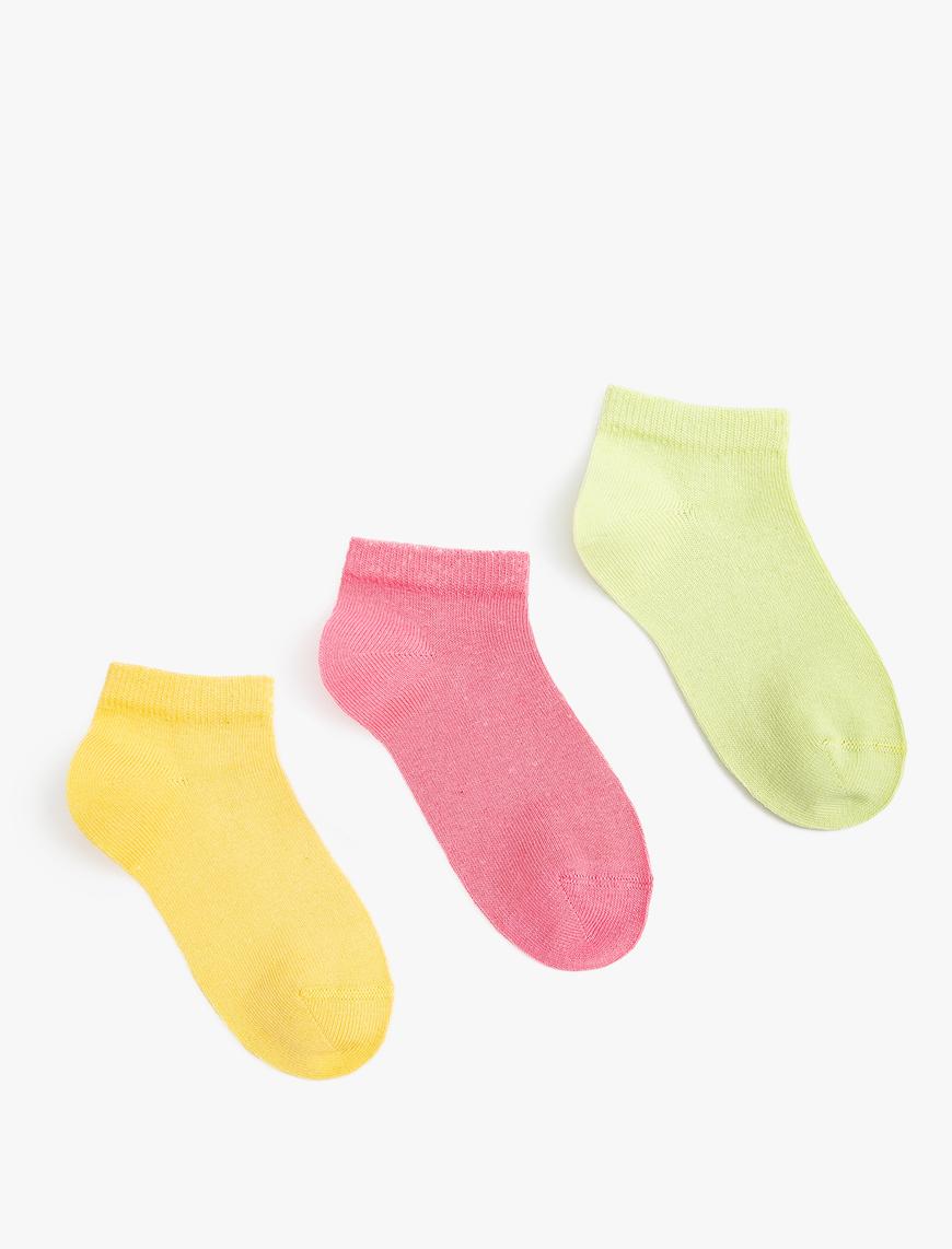  Kız Çocuk 3'lü Basic Çorap Paketi