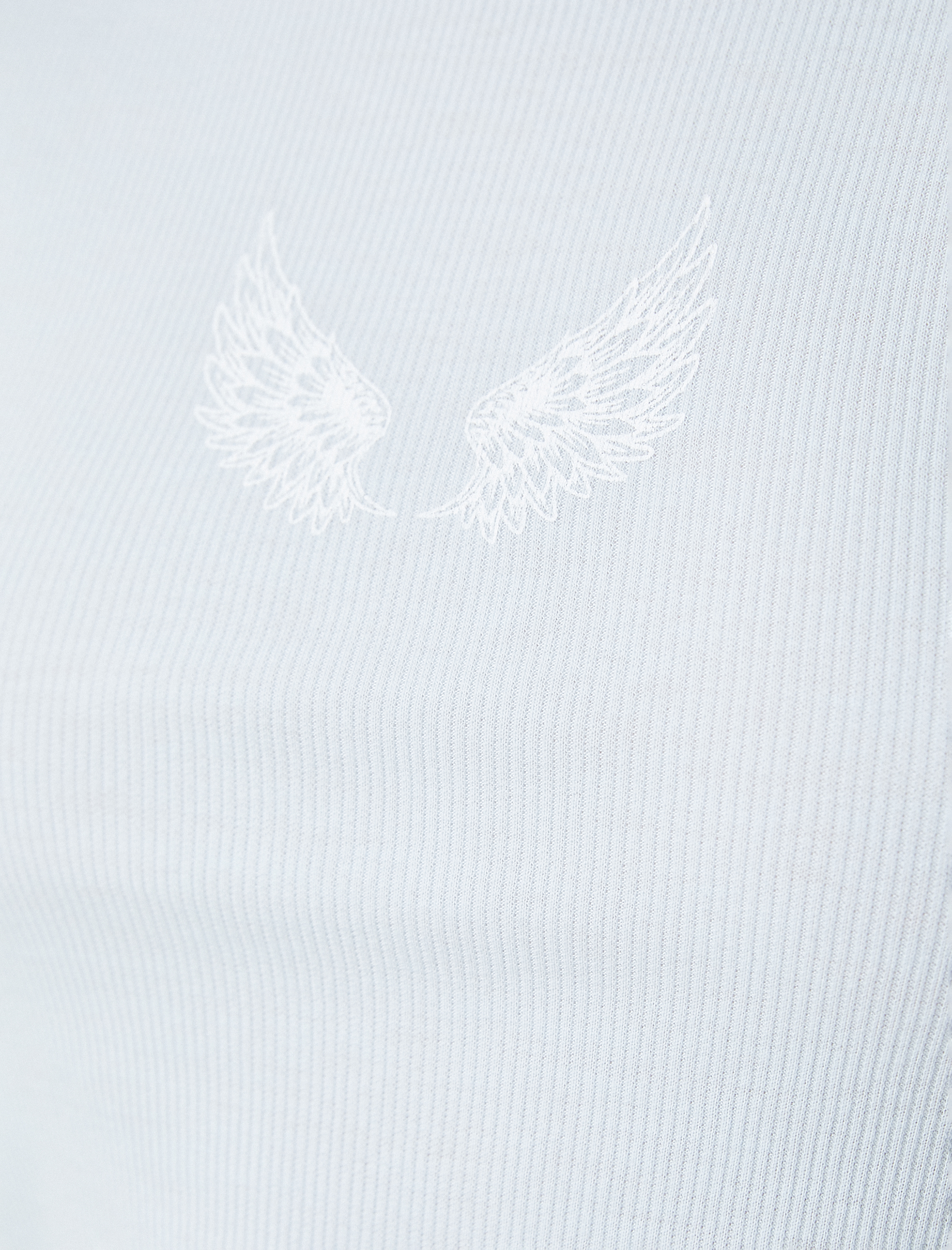   Crop Tişört Baskılı Bisiklet Yaka Kısa Kollu Fitilli