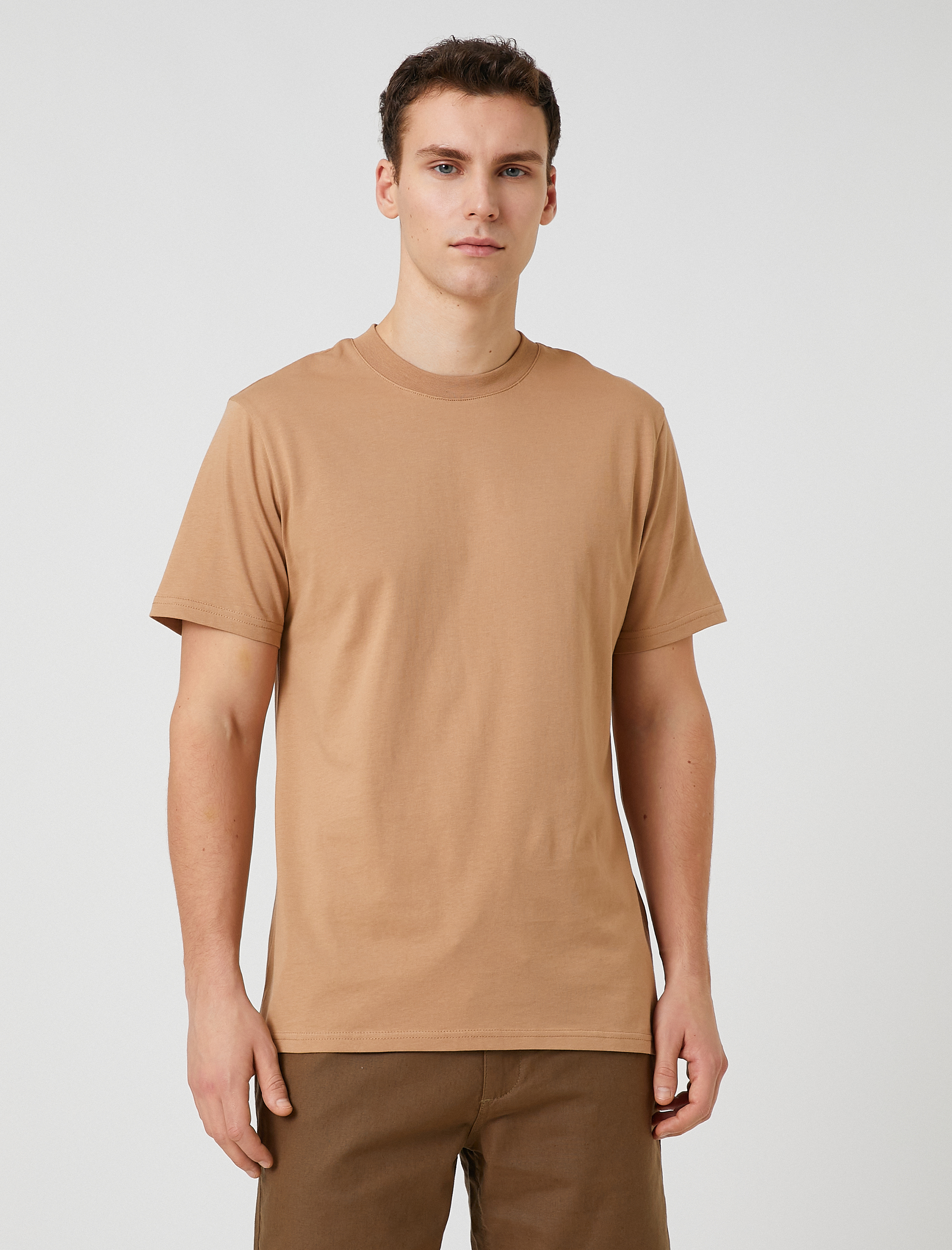   Basic Tişört Bisiklet Yaka Kısa Kollu