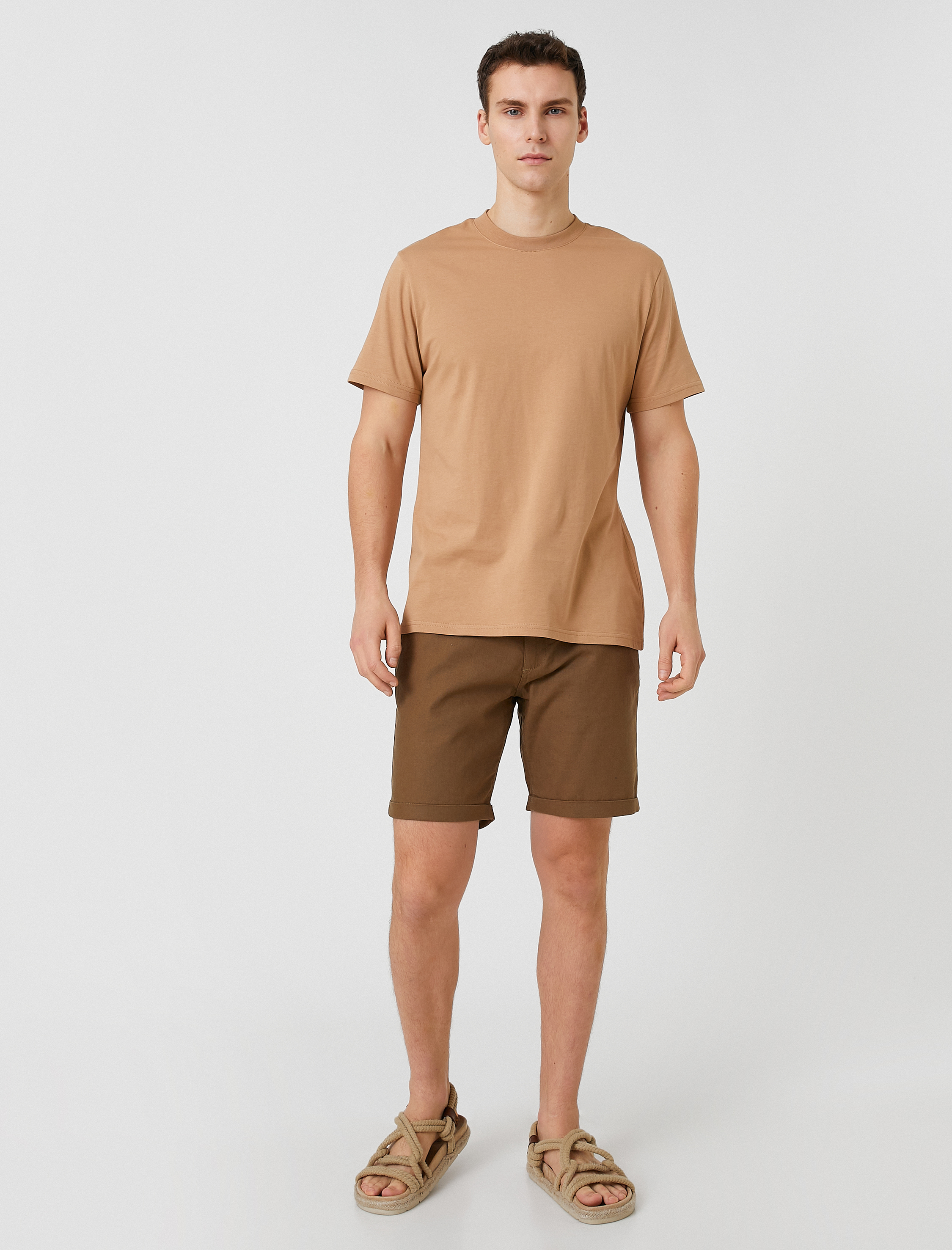   Basic Tişört Bisiklet Yaka Kısa Kollu