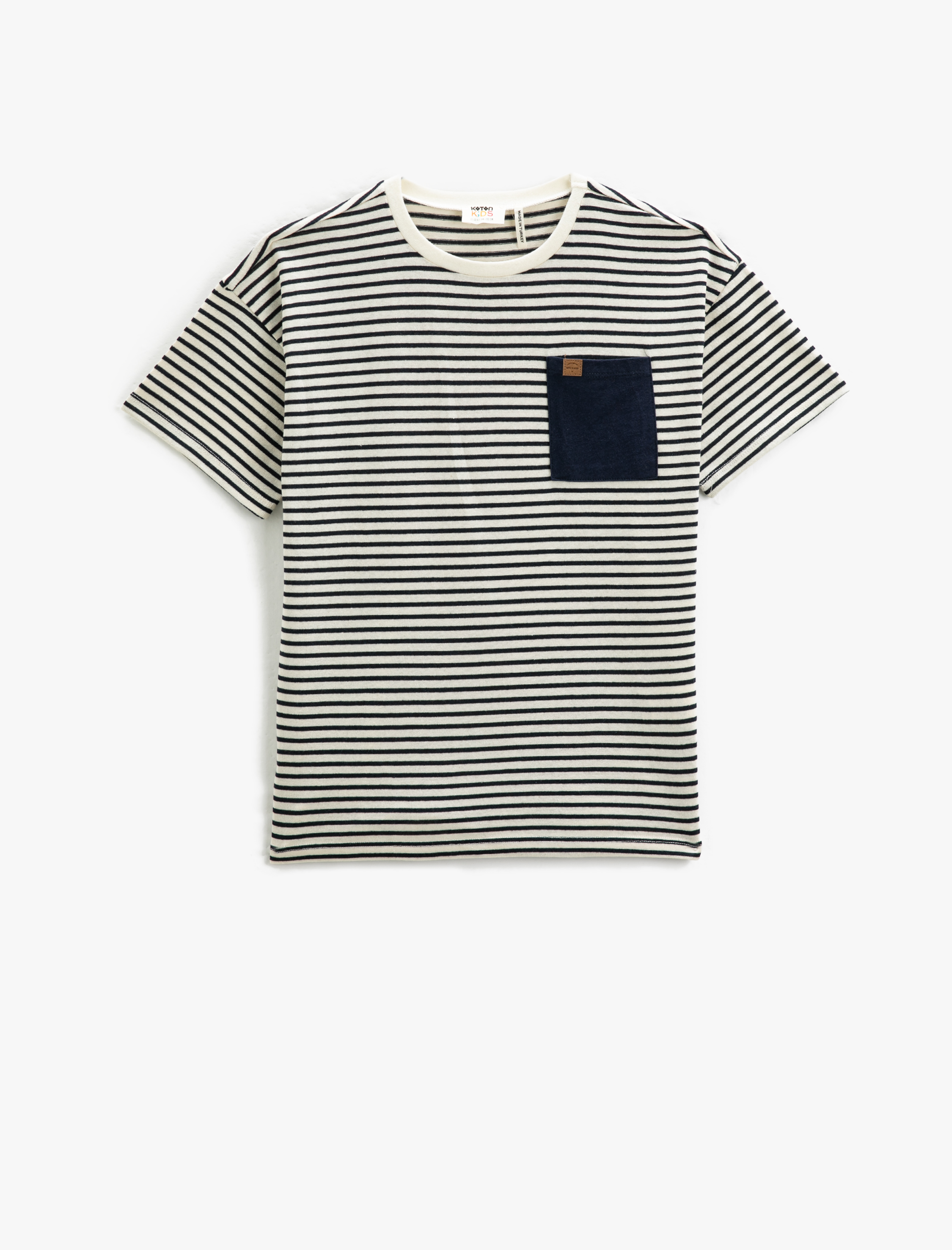  Erkek Çocuk Tişört Baskılı Kısa Kollu Bisiklet Yaka Cepli