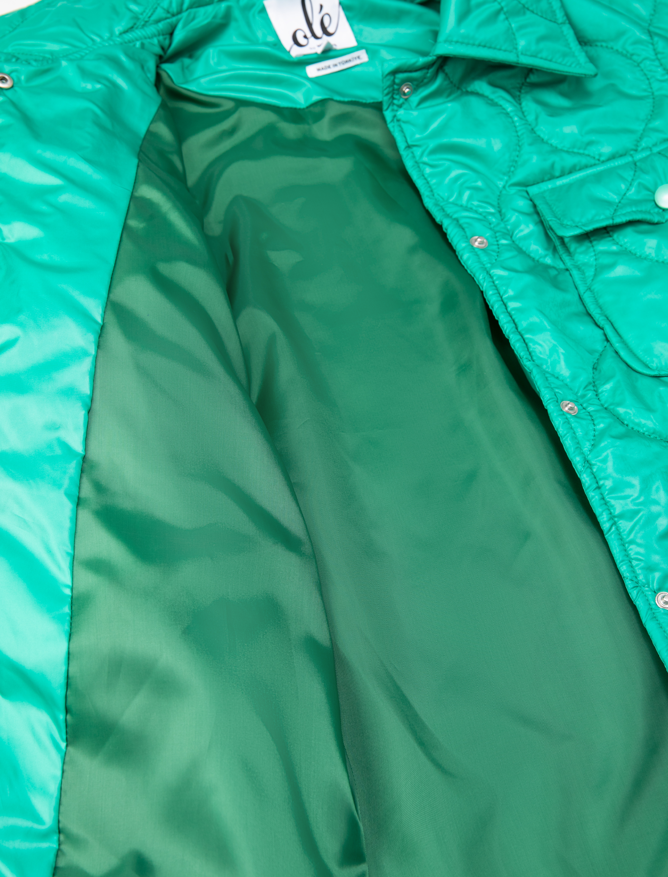   Kapitone Ceket Cepli Gömlek Yaka Çıtçıtlı