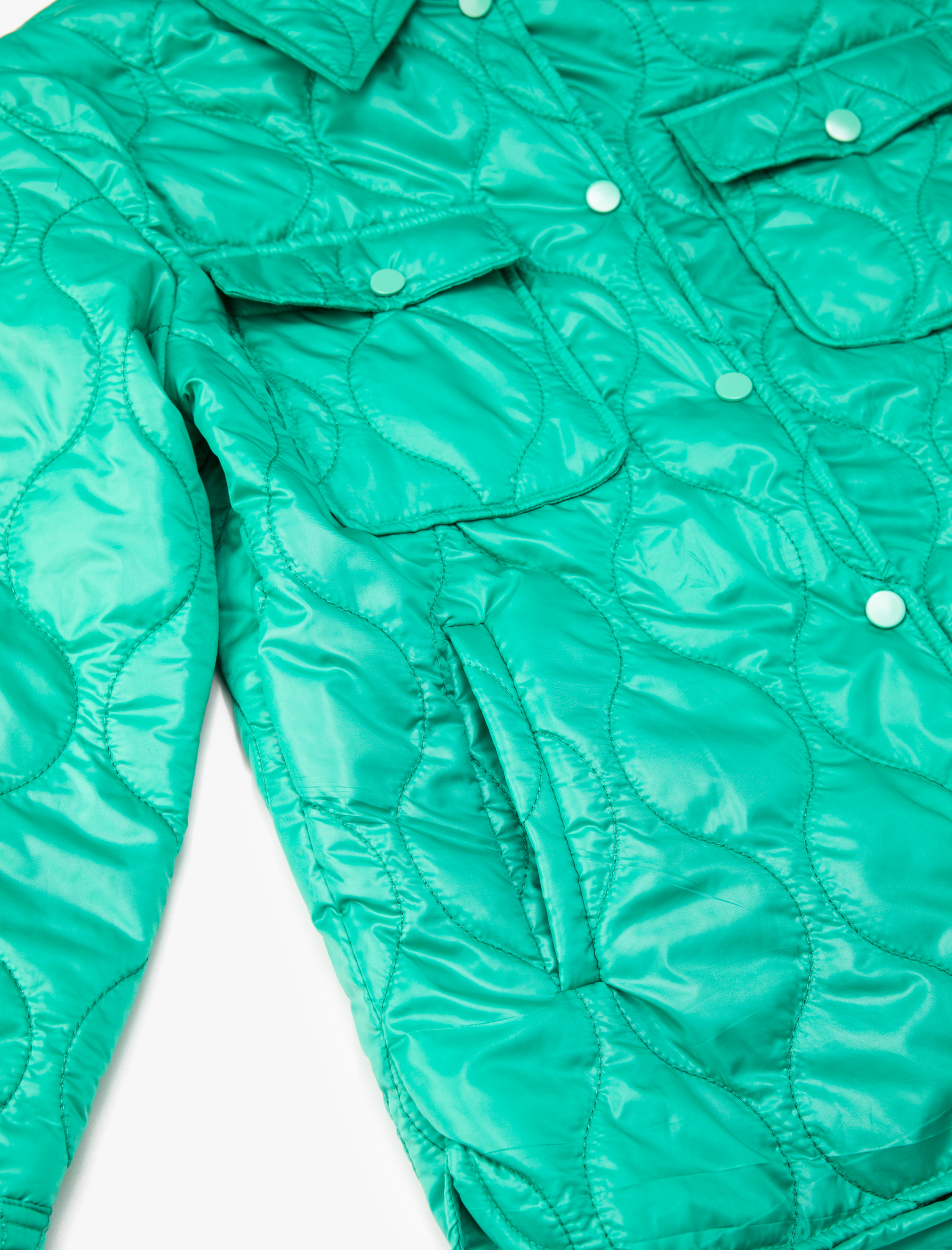   Kapitone Ceket Cepli Gömlek Yaka Çıtçıtlı