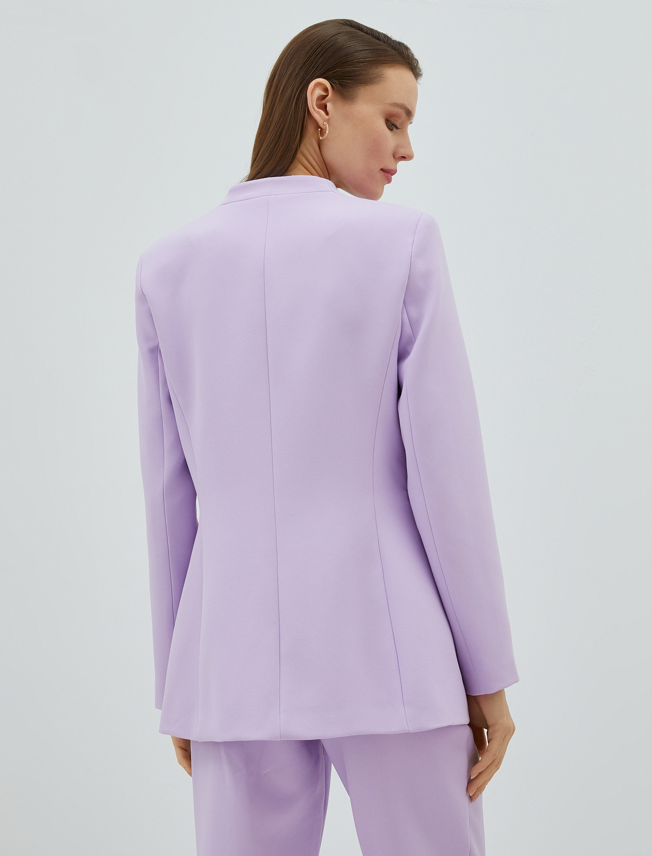   Blazer Ceket V Yaka Cep Detaylı