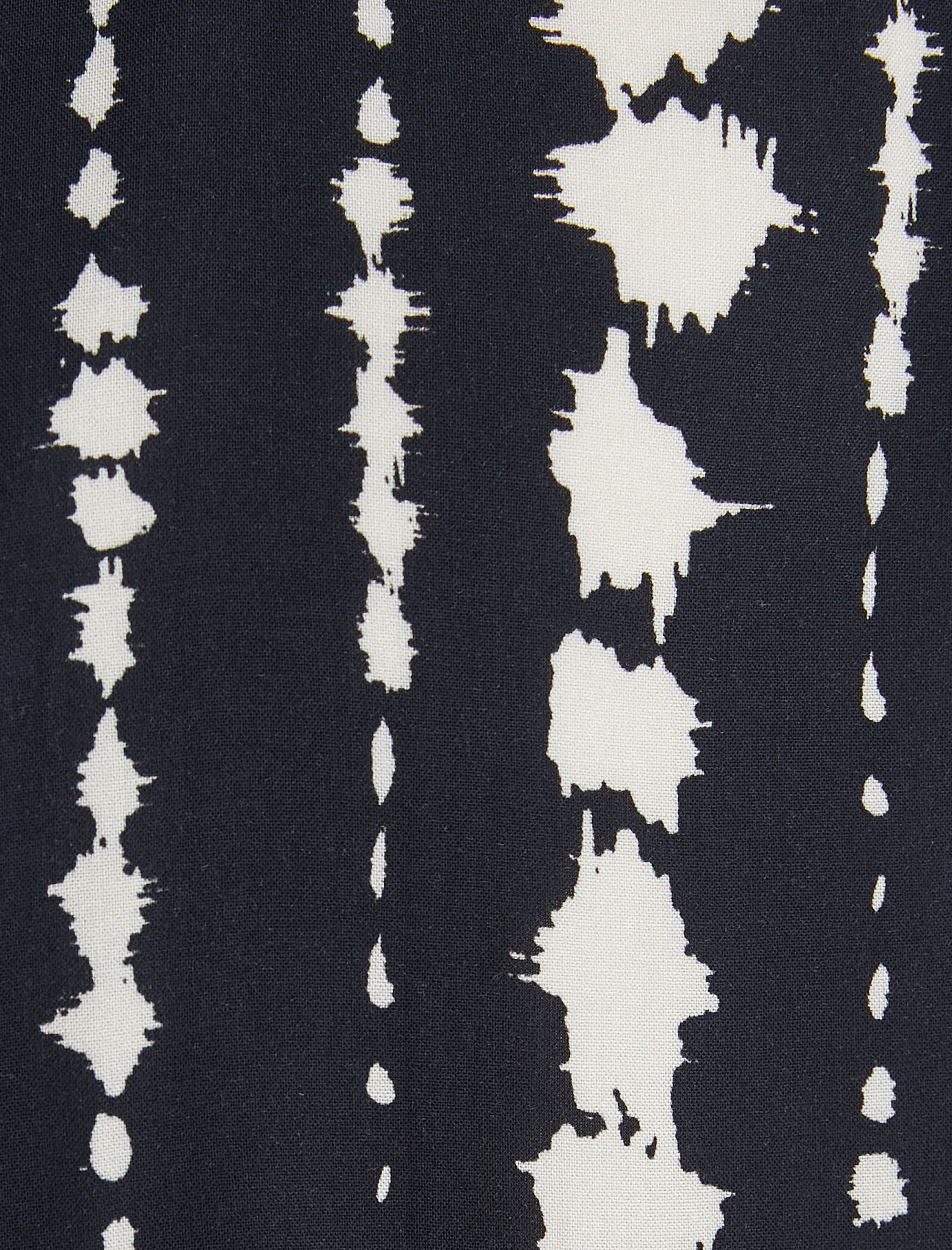   Kısa Kollu Gömlek Devrik Yaka Etnik Detaylı Düğmeli