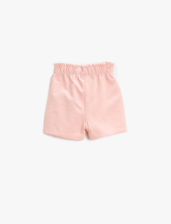 Kız Bebek Basic Şort Beli Lastikli Pamuklu