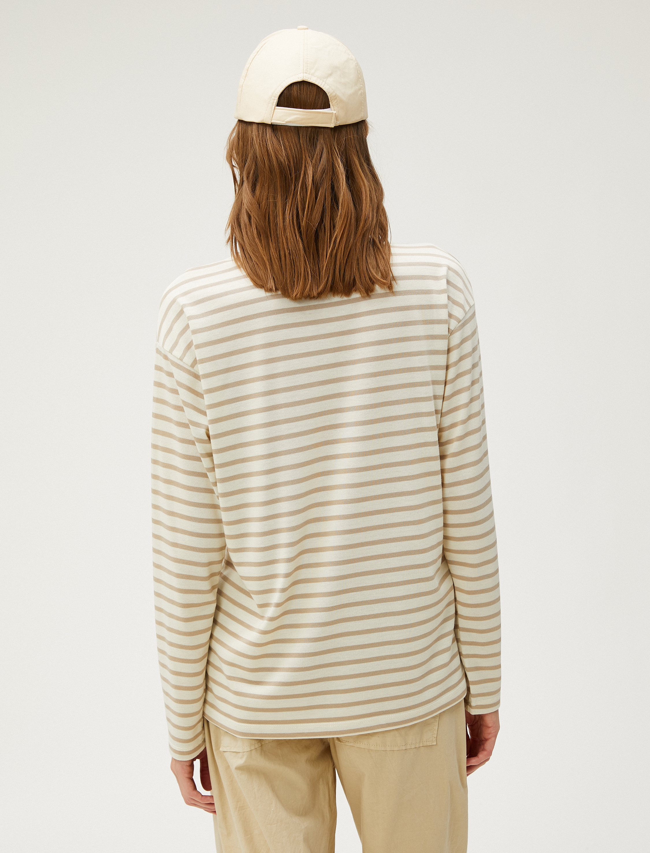   Basic Uzun Kollu Tişört Bisiklet Yaka