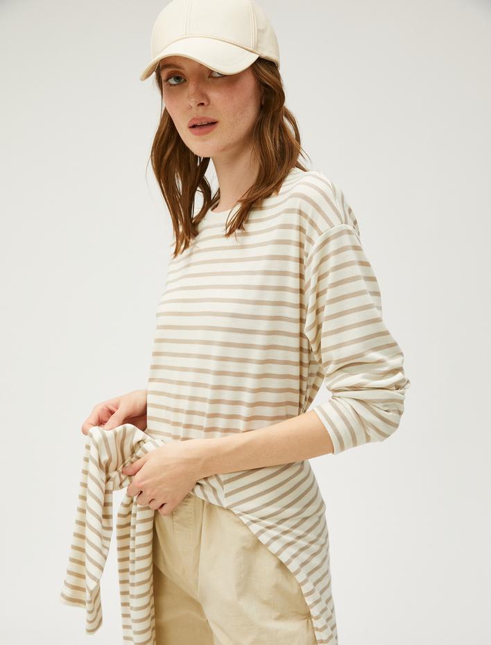  Basic Uzun Kollu Tişört Bisiklet Yaka