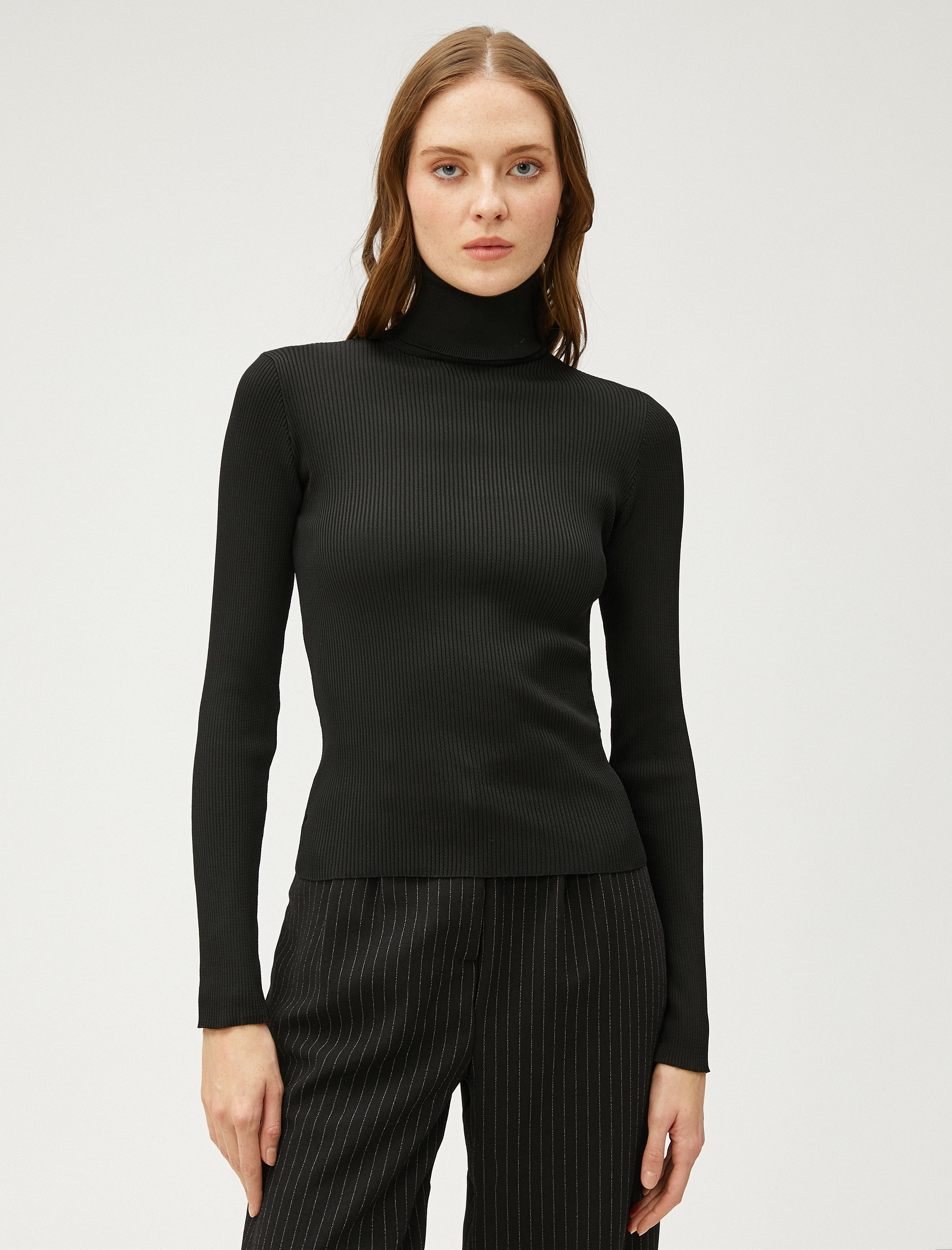   Balıkçı Yaka Kazak Dar Kesim