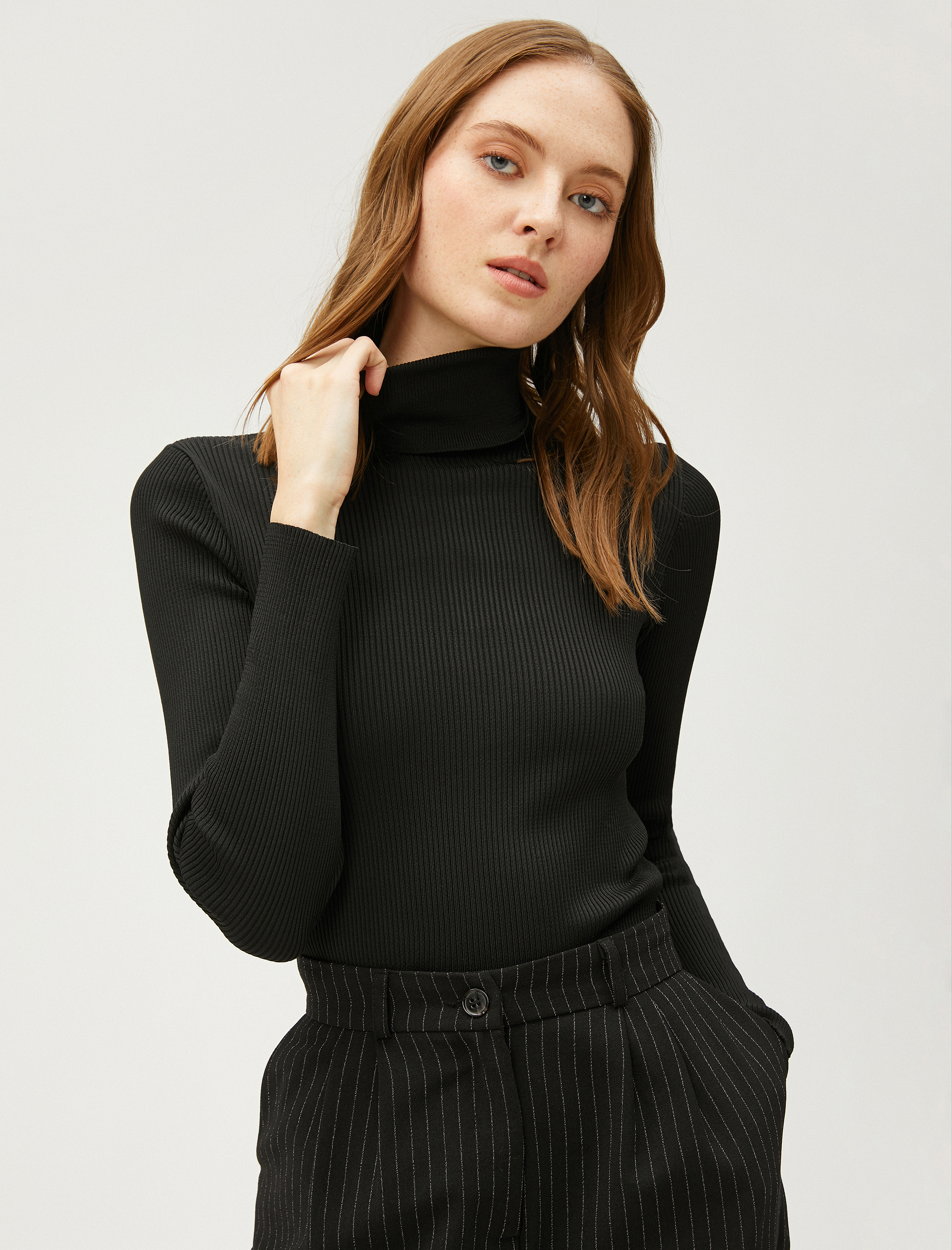   Balıkçı Yaka Kazak Dar Kesim