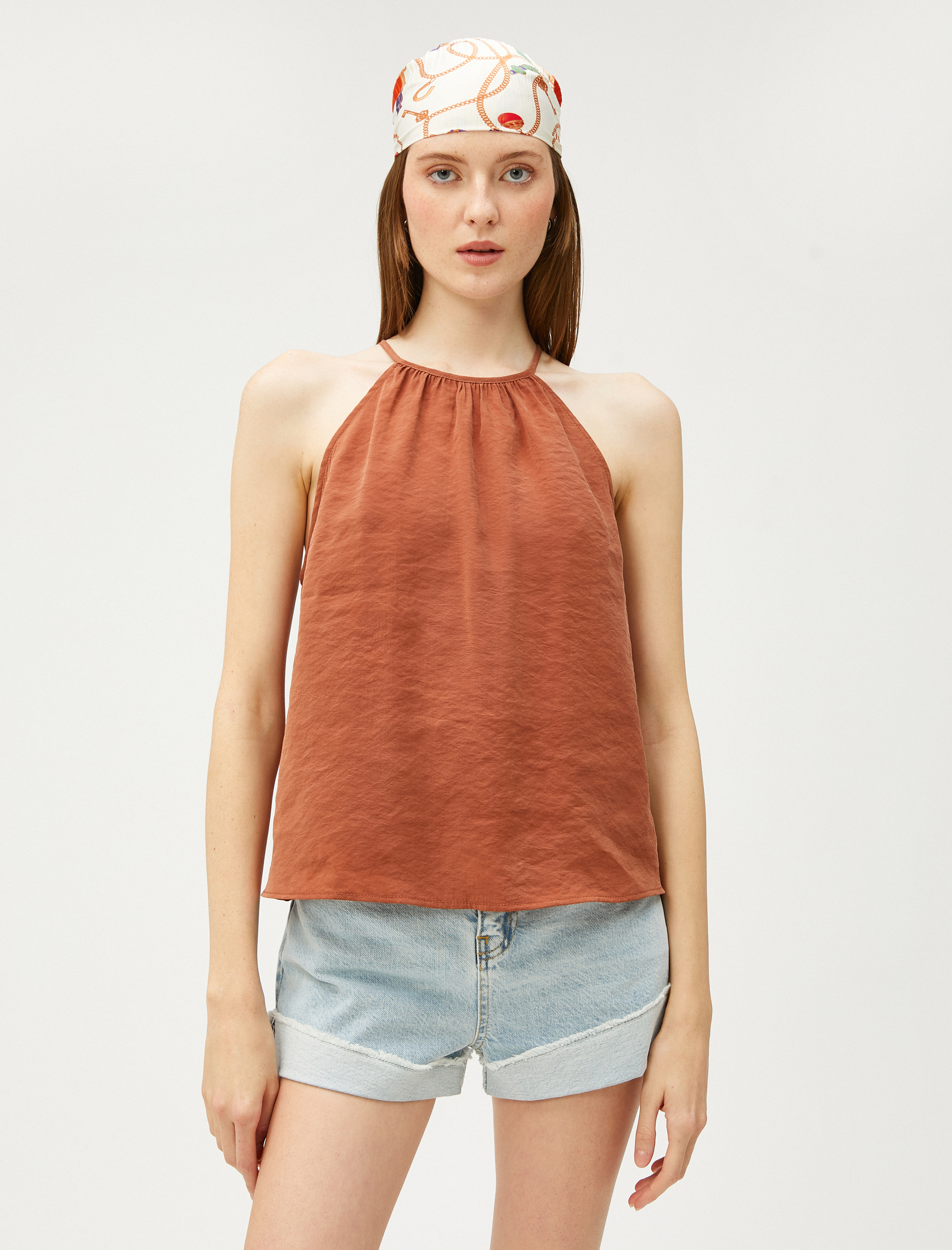   Halter Yaka Atlet Modal Karışımlı