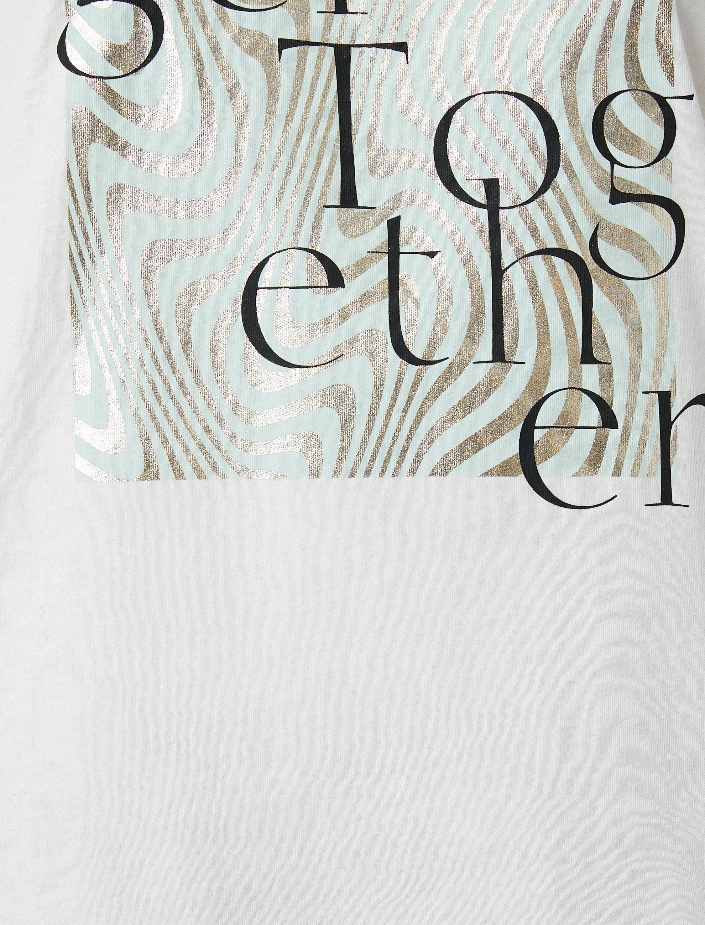   Parlak Baskılı Tişört Kısa Kollu Pamuklu