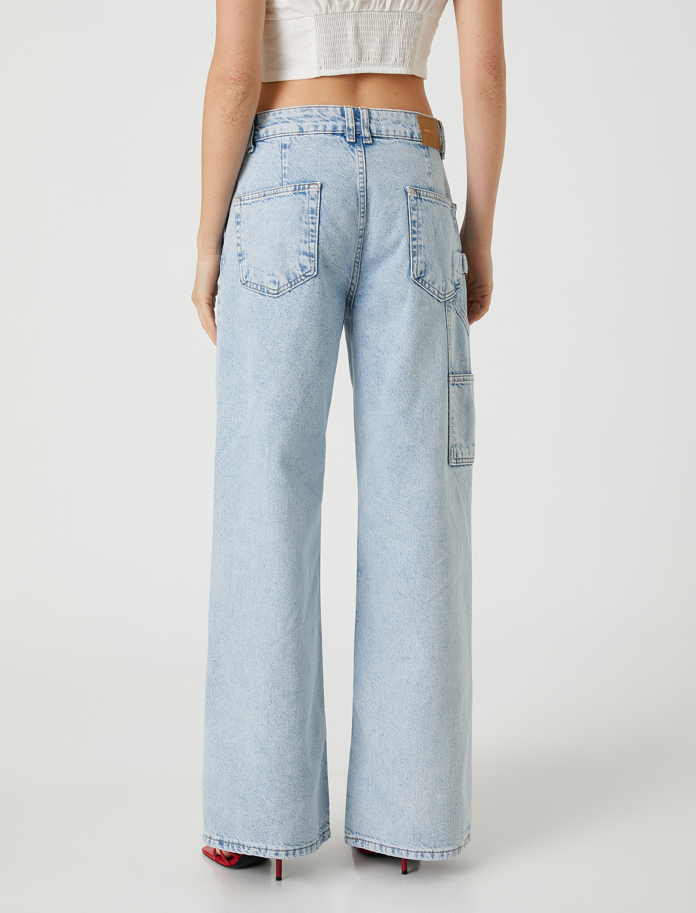   Yüksek Bel Kot Pantolon Ekstra Geniş Paça - Bianca Jeans