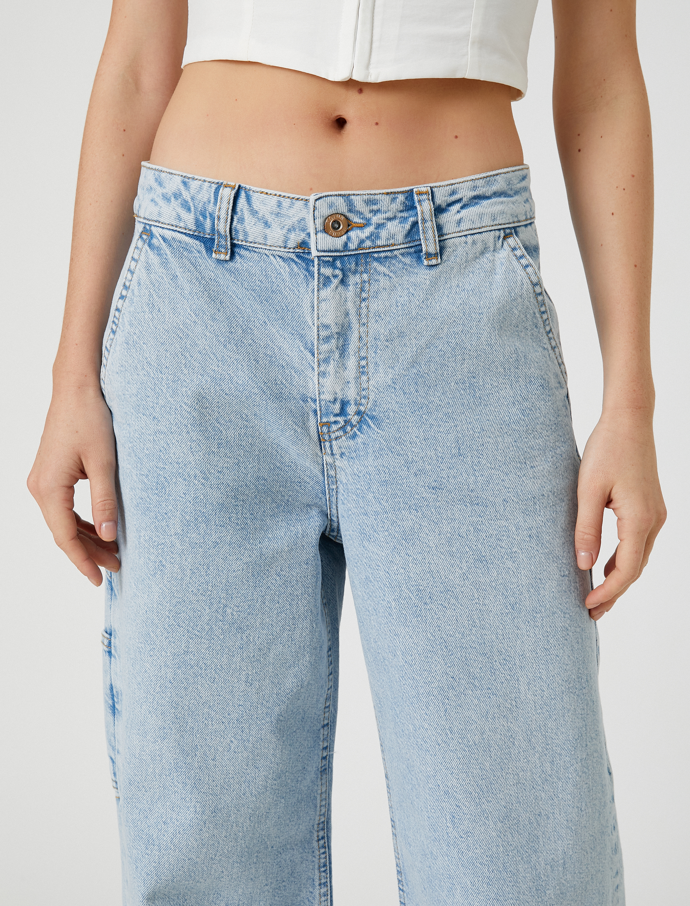   Yüksek Bel Kot Pantolon Ekstra Geniş Paça - Bianca Jeans