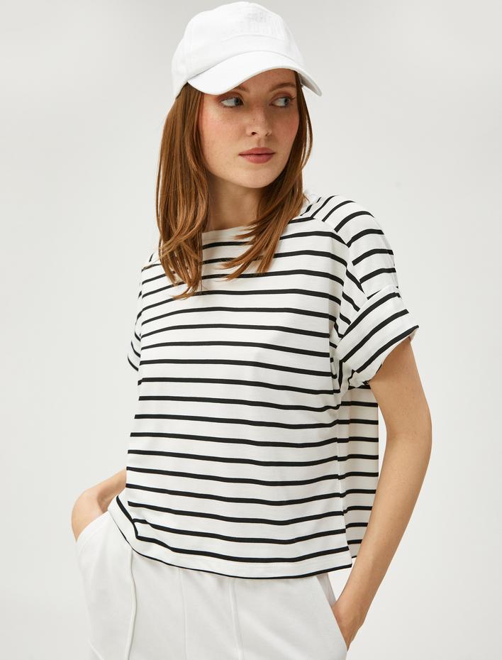  Kısa Kollu Tişört Bisiklet Yaka