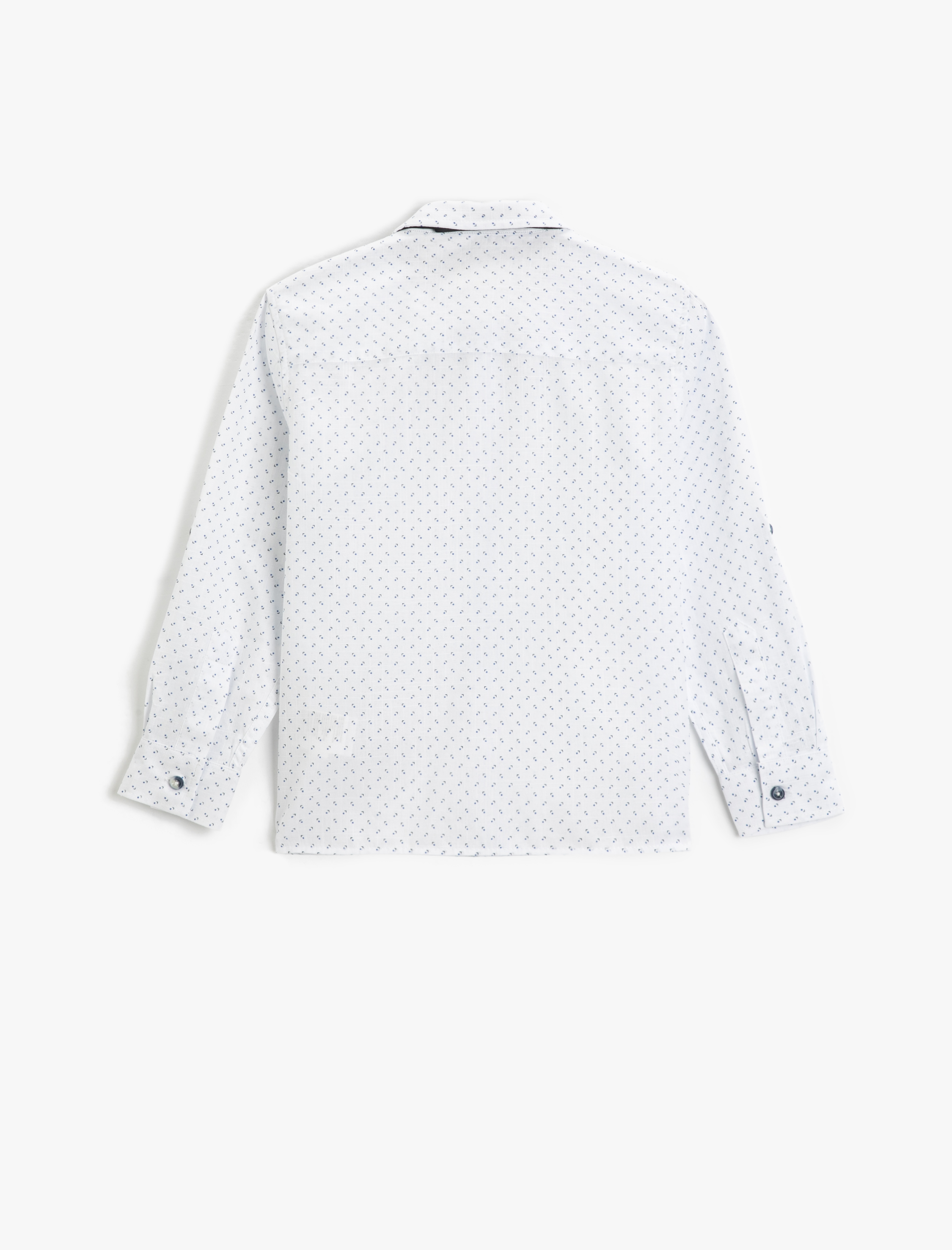  Erkek Çocuk Papyonlu Gömlek Uzun Kollu Tek Cep Detaylı Pamuklu