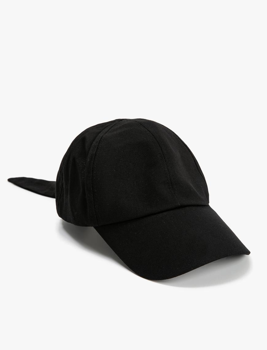  Kadın Basic Cap Şapka Pamuklu Bağlama Detaylı