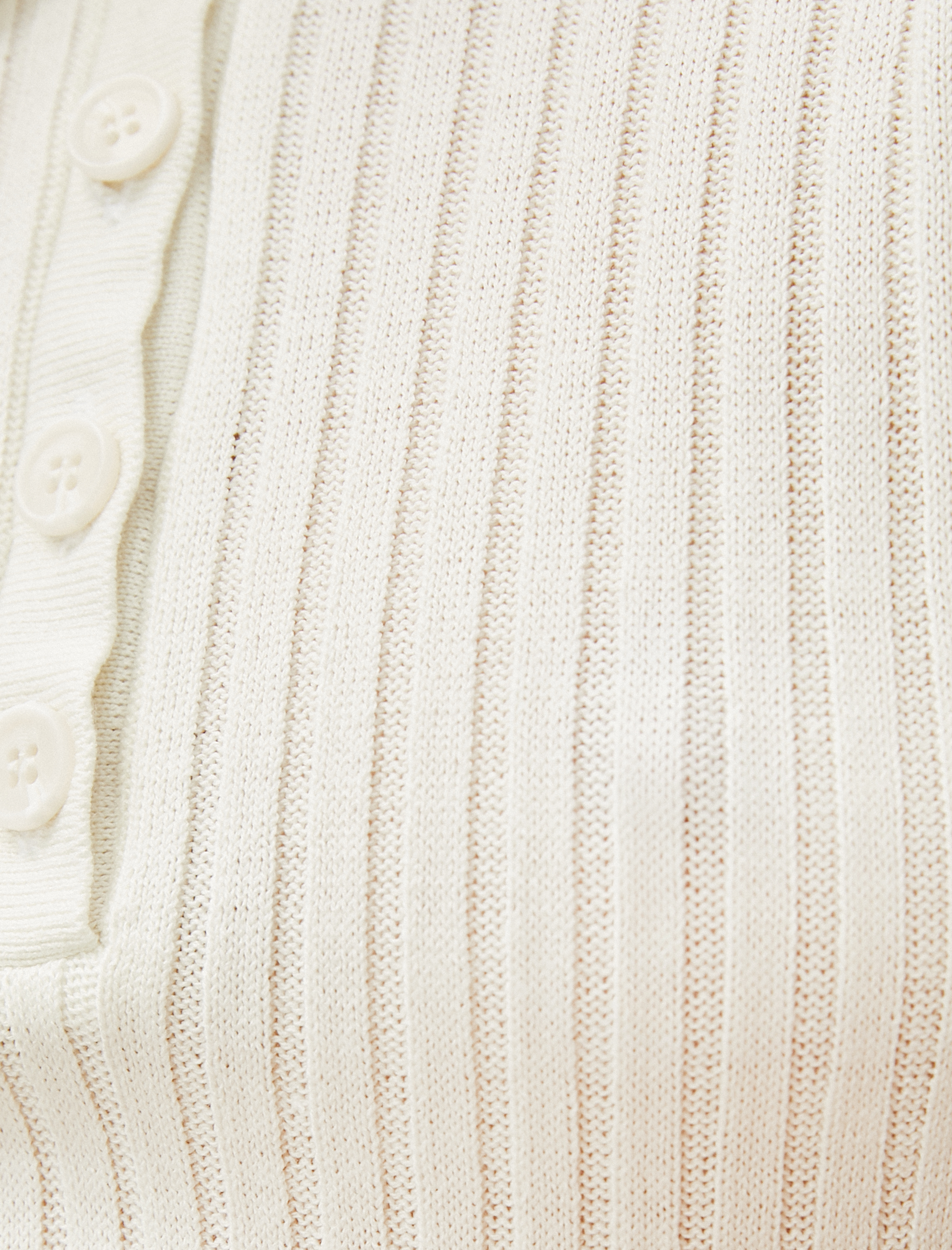   Polo Yaka Triko Kazak Düğmeli Ribanalı