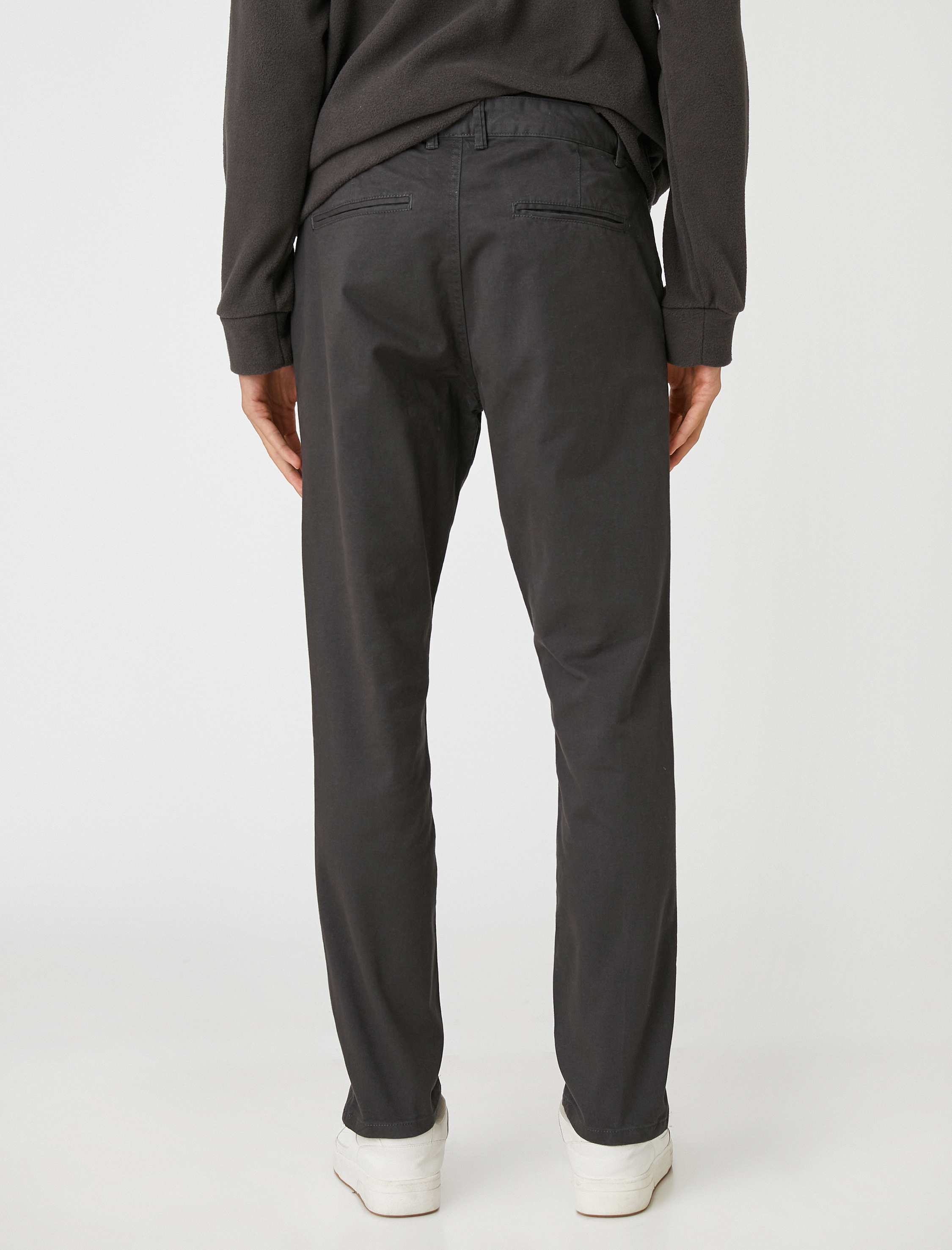   Basic Chino Pantolon Düğmeli Cep Detaylı