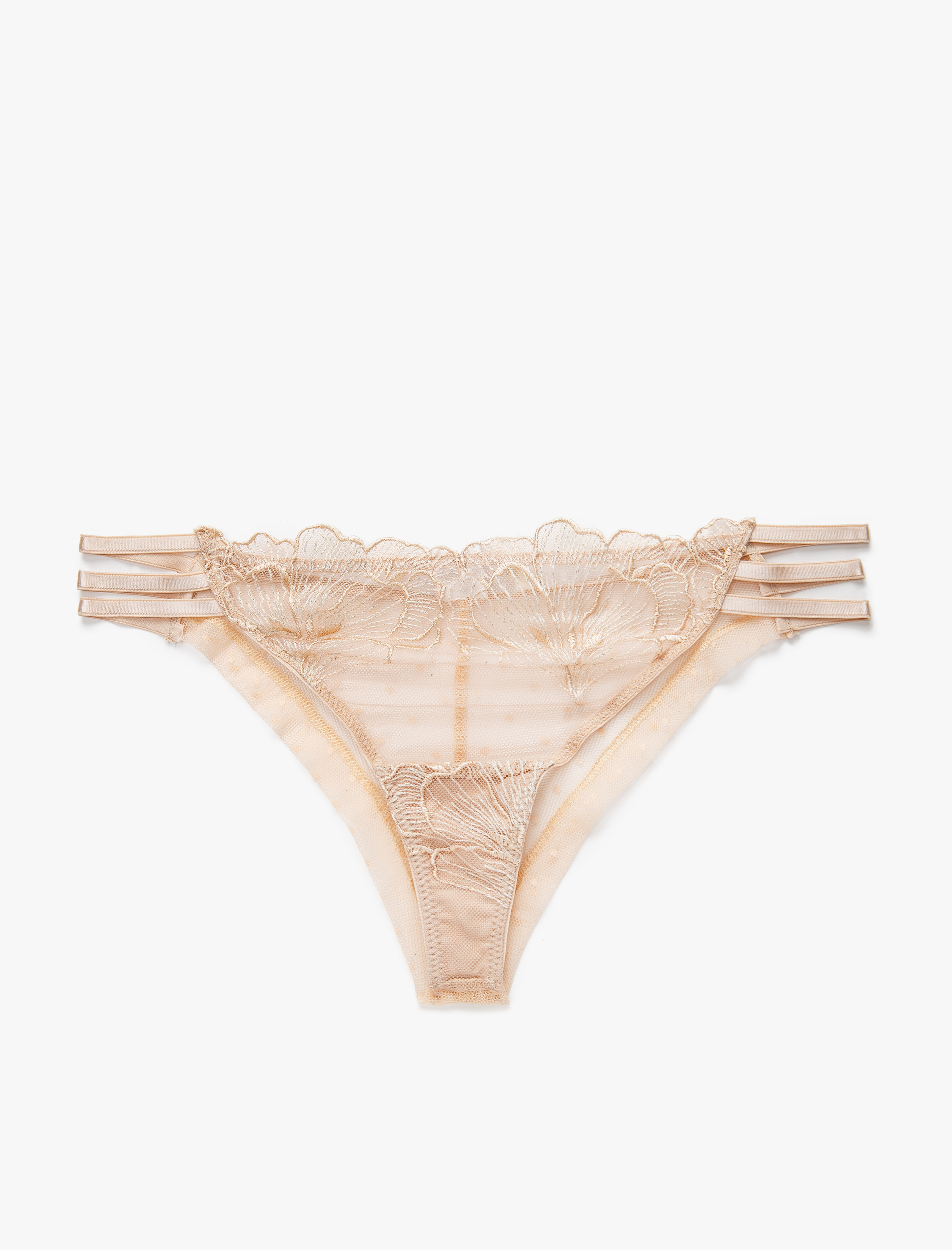   Brazilian Külot Çiçekli Dantelli Biye Detaylı