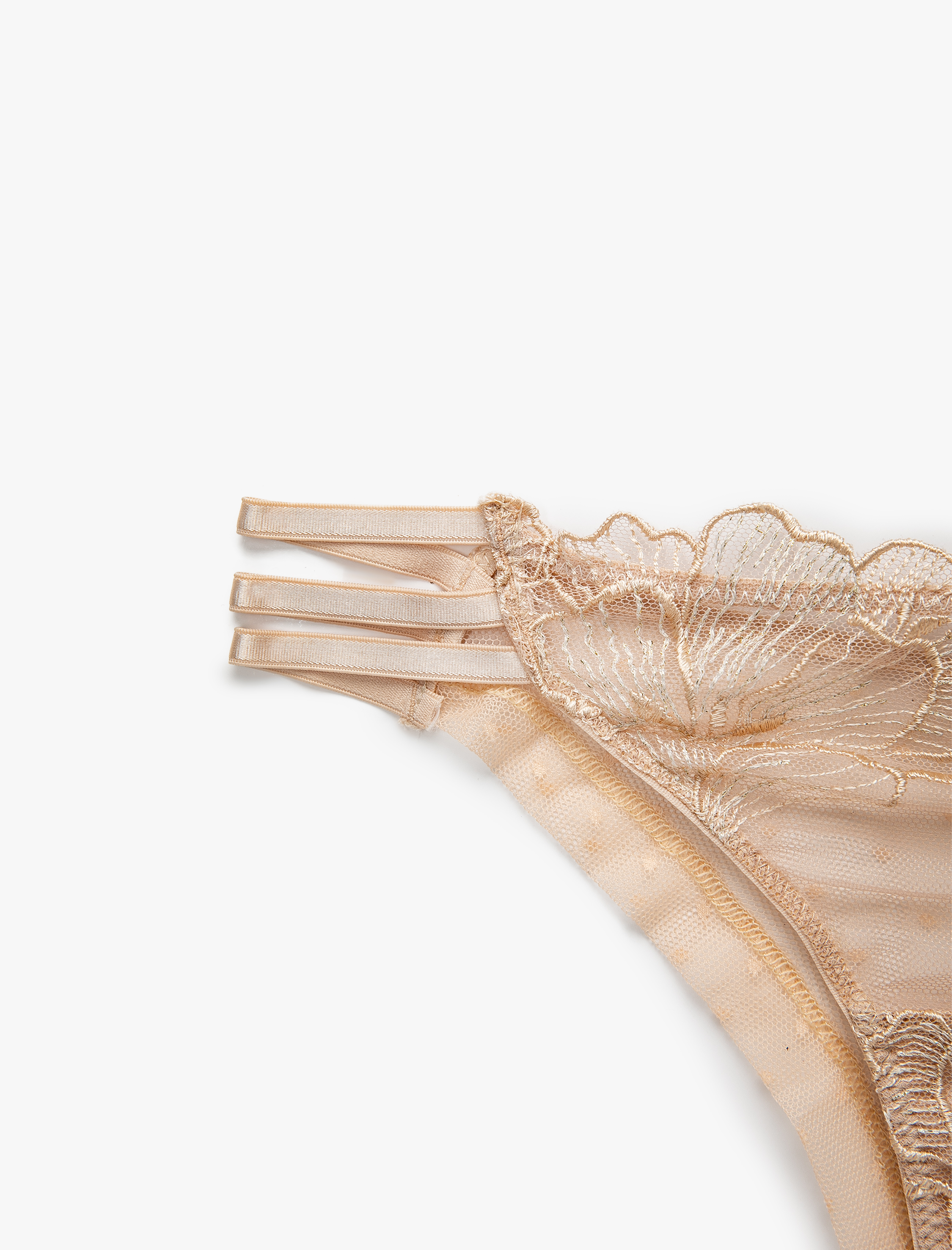  Brazilian Külot Çiçekli Dantelli Biye Detaylı