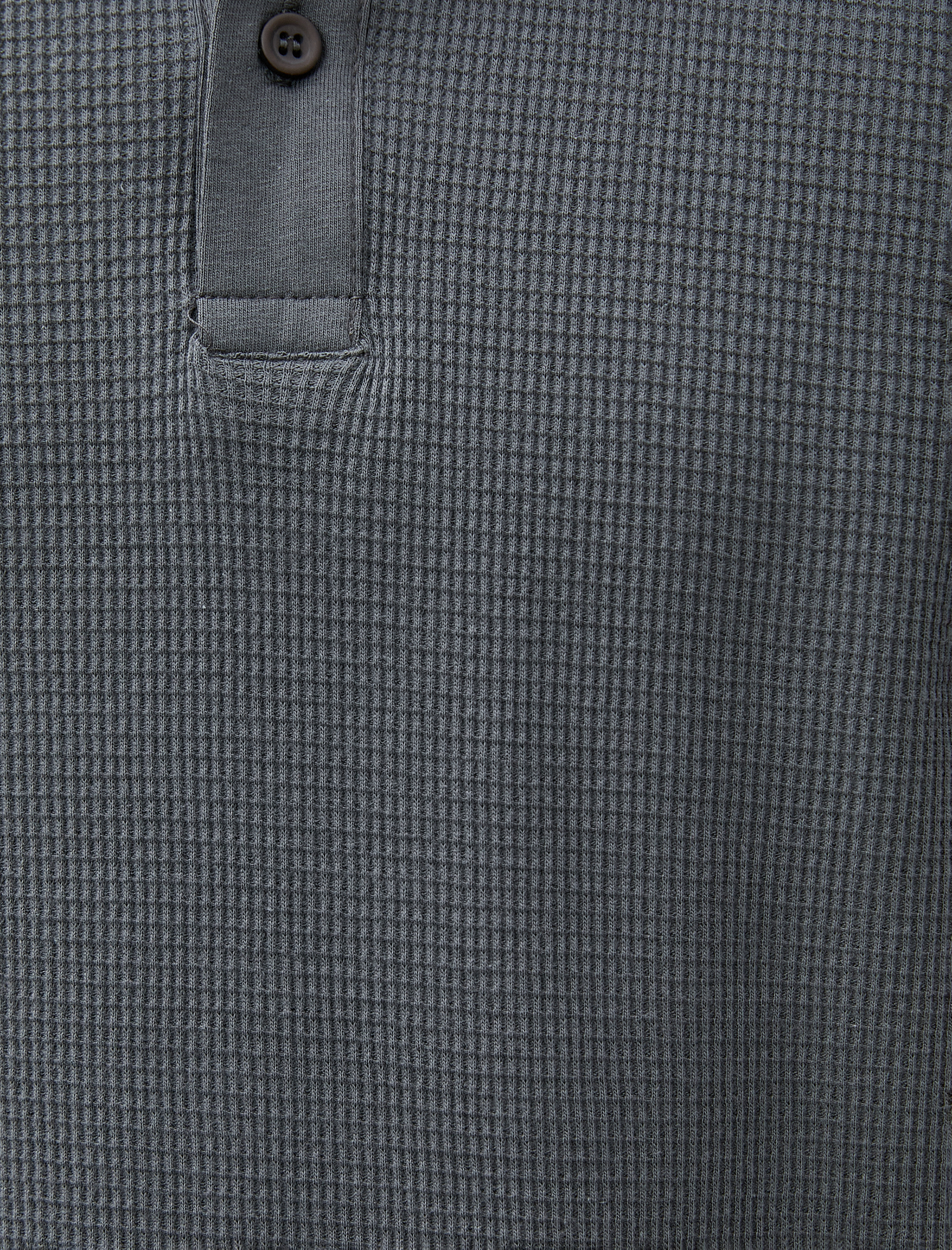   Polo Yaka Tişört Dokulu Düğmeli Dar Kesim Kısa Kollu