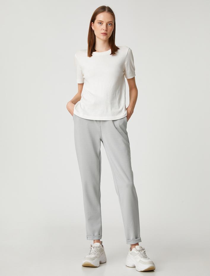  Modal Rahat Pantolon Beli Bağlamalı Cepli