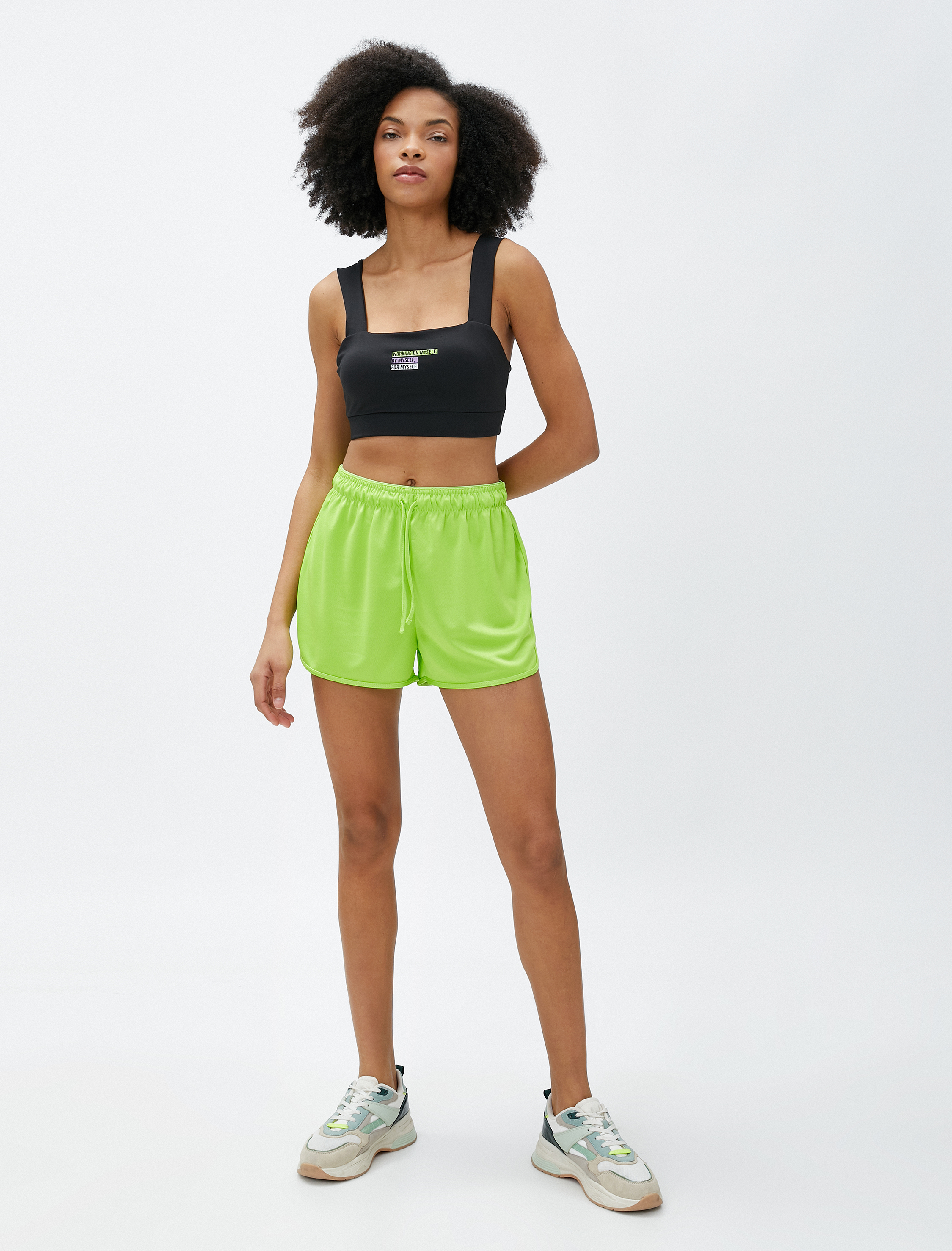   Mini Spor Şort Beli Bağlamalı