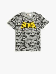 Tişört Kısa Kollu Batman Baskılı Lisanslı Pamuklu