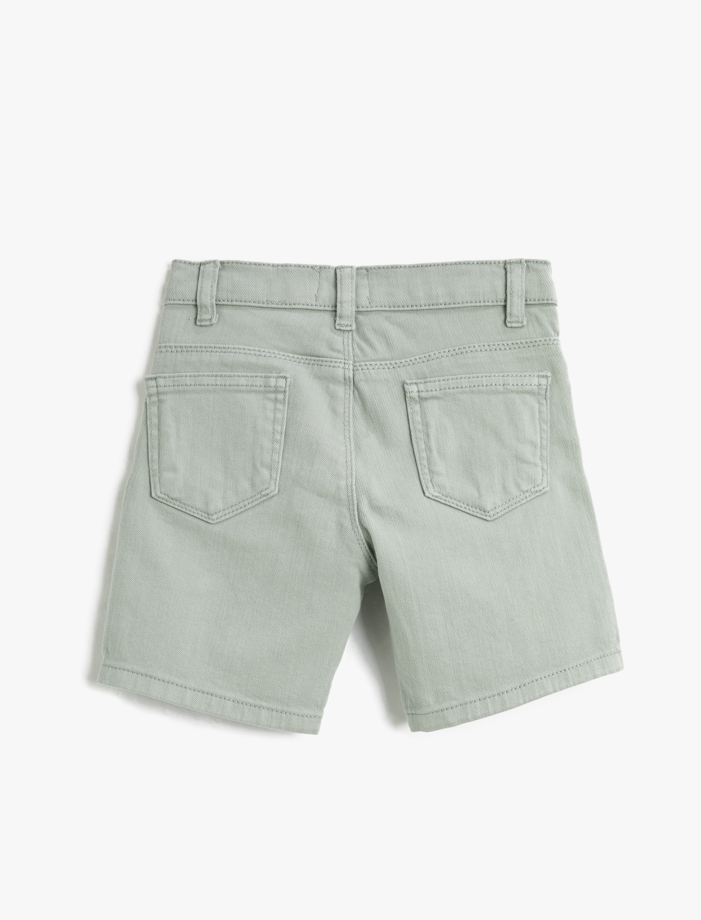  Erkek Çocuk Kot Şort Basic Cepli Pamuklu Beli Ayarlanabilir Lastikli