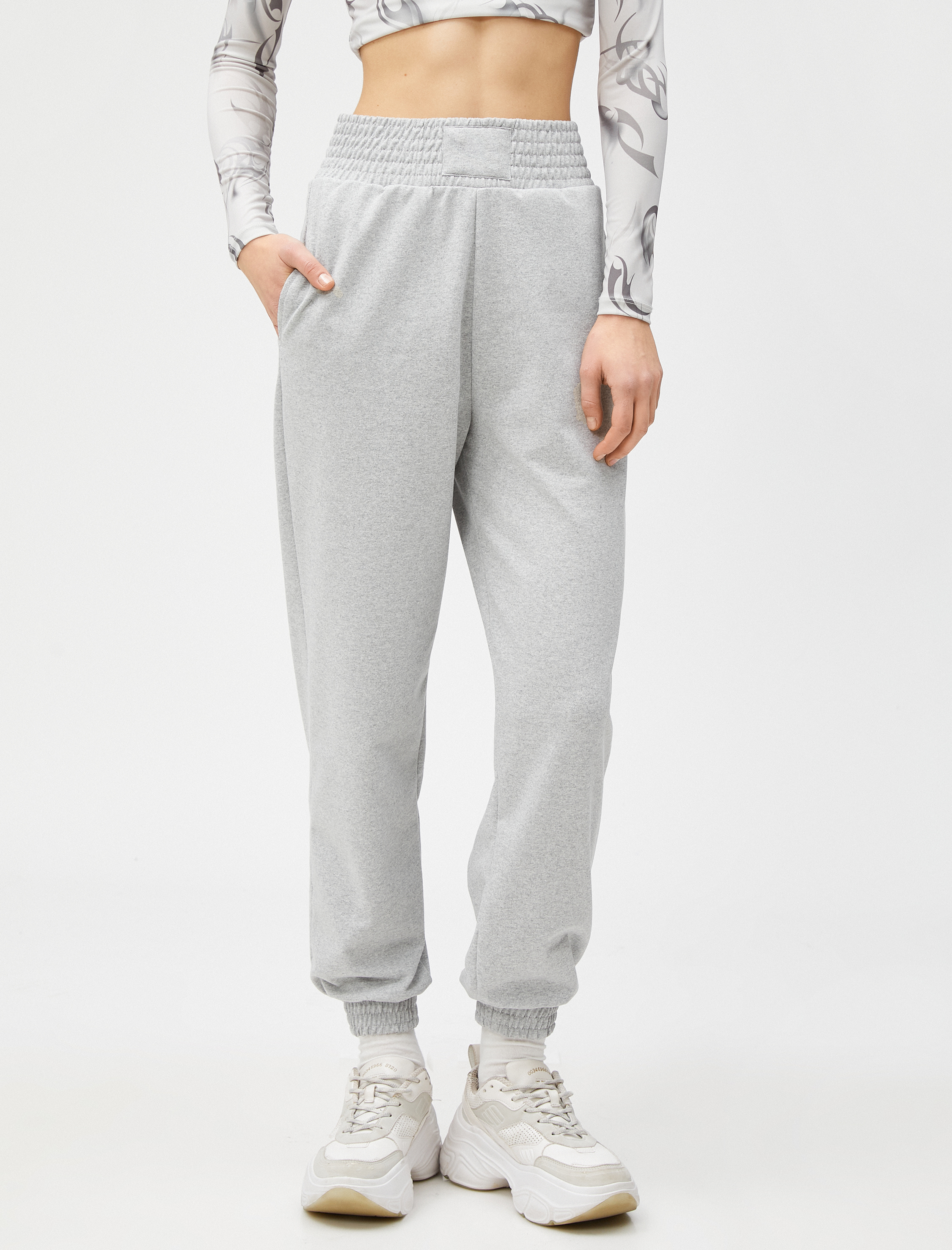   Jogger Eşofman Altı Yüksek Bel Cep Detaylı