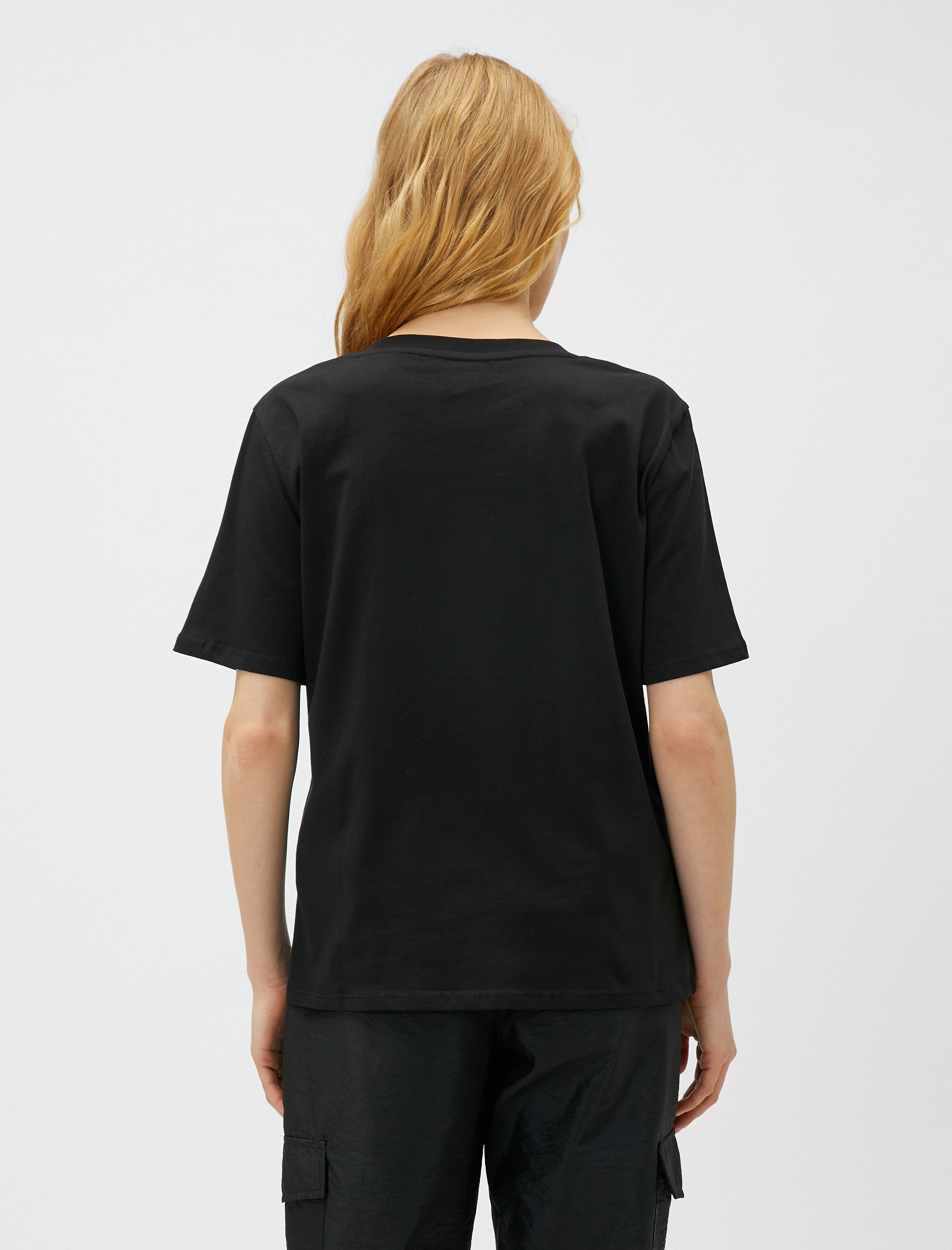   Ay Baskılı Tişört Pamuklu