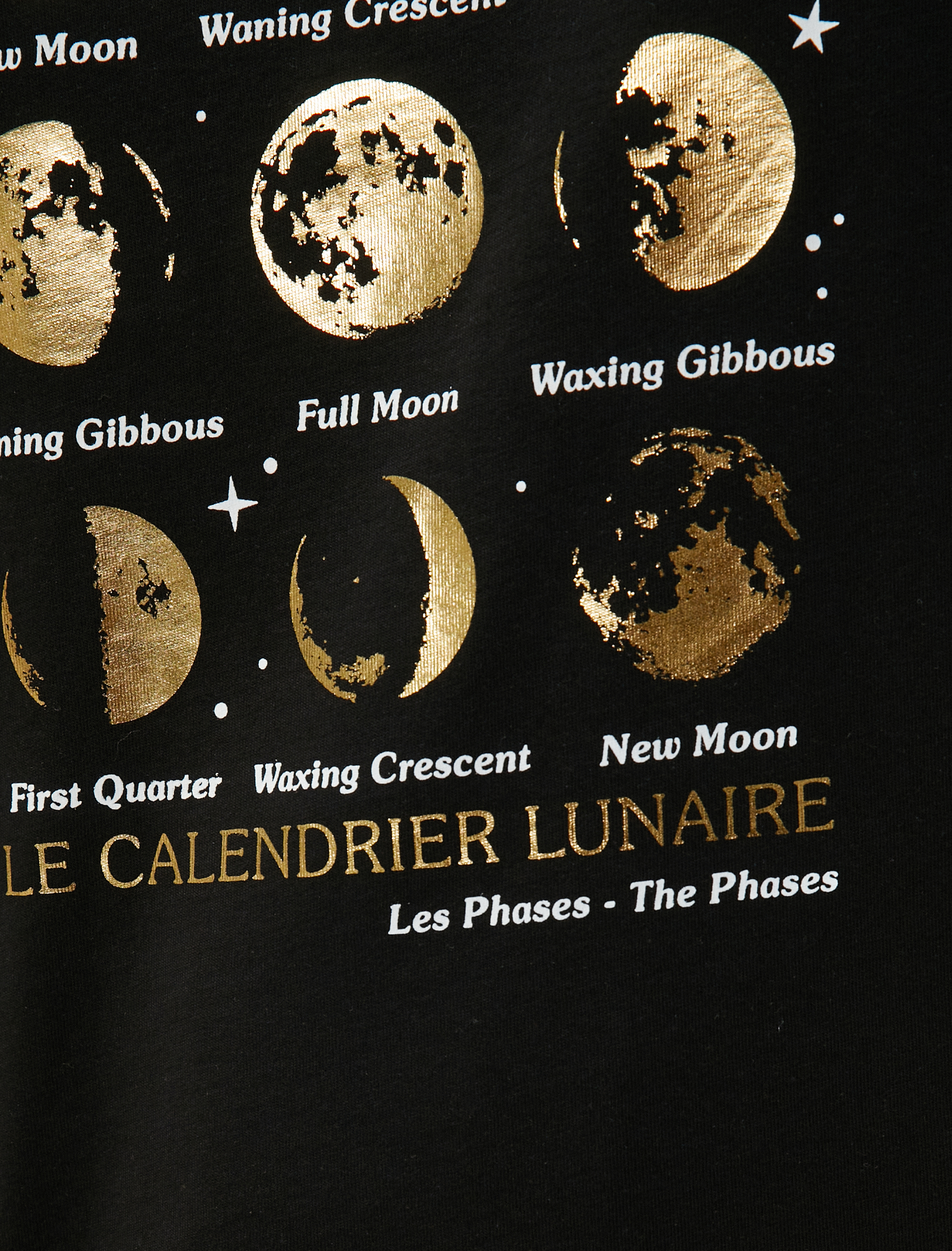   Ay Baskılı Tişört Pamuklu