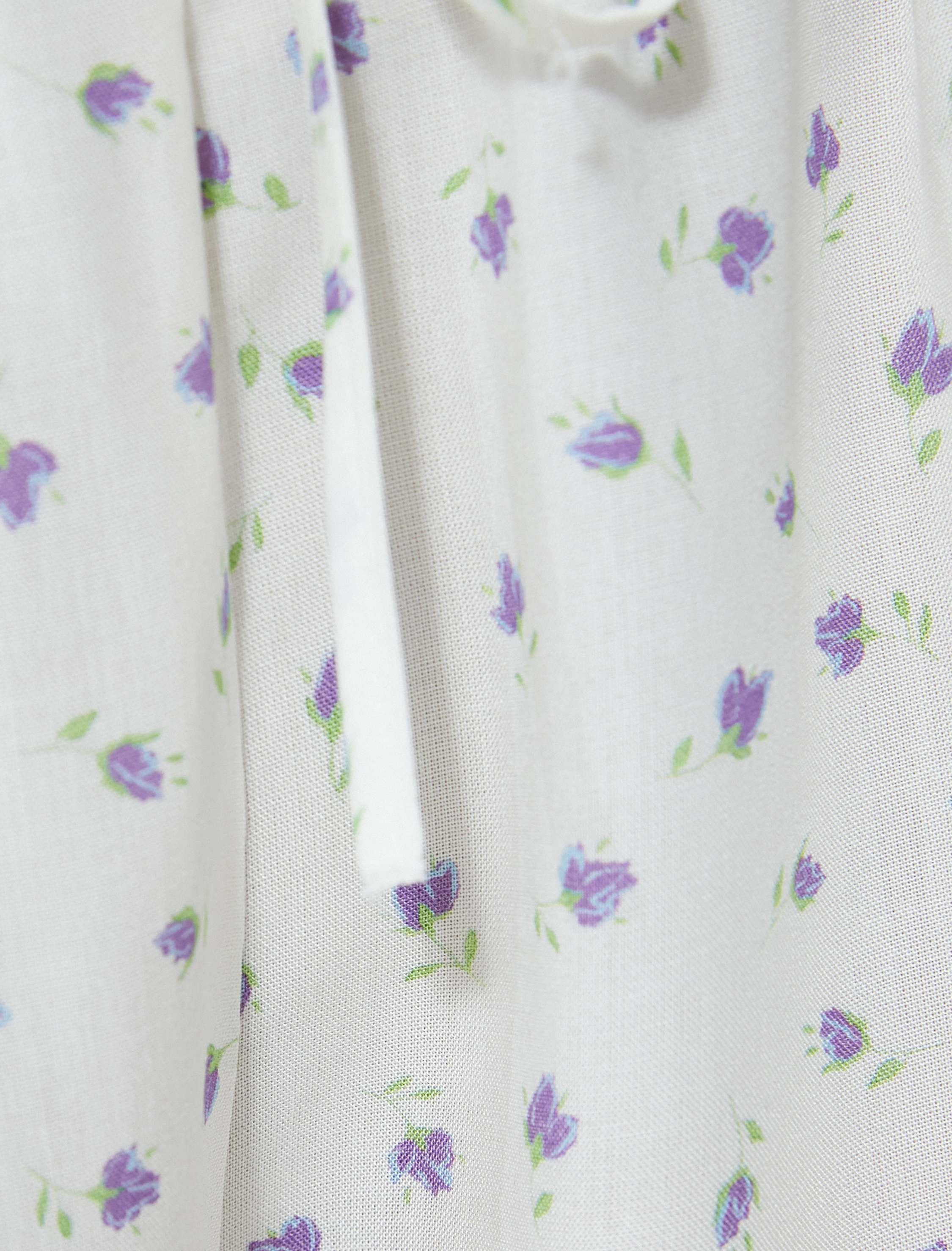   Şort Pijama Altı Çiçekli Beli Bağcıklı Fırfırlı