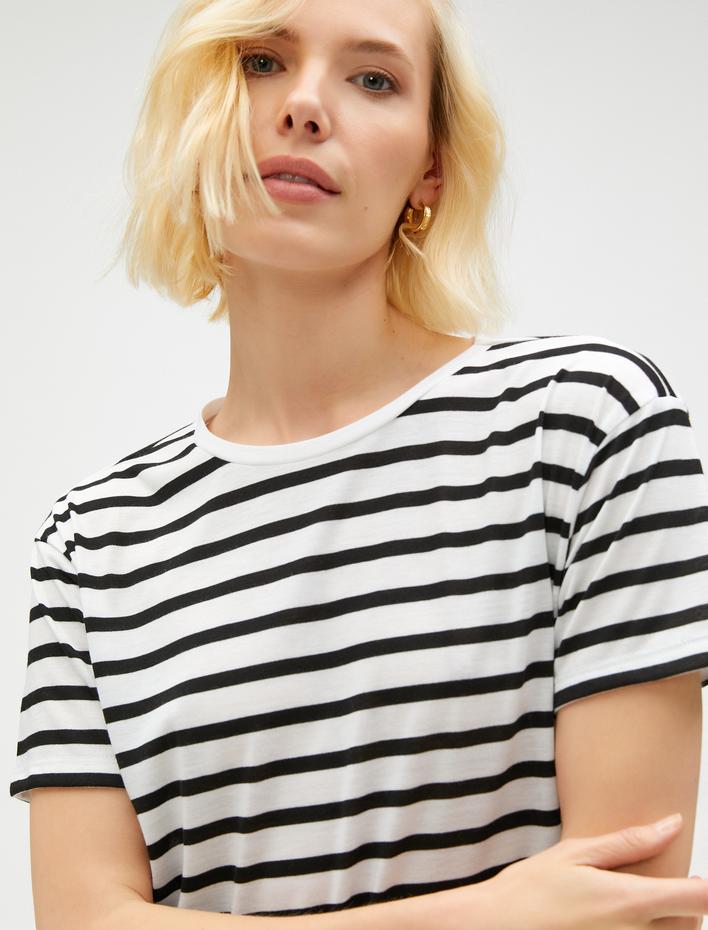  Basic Tişört Kısa Kollu Bisiklet Yaka