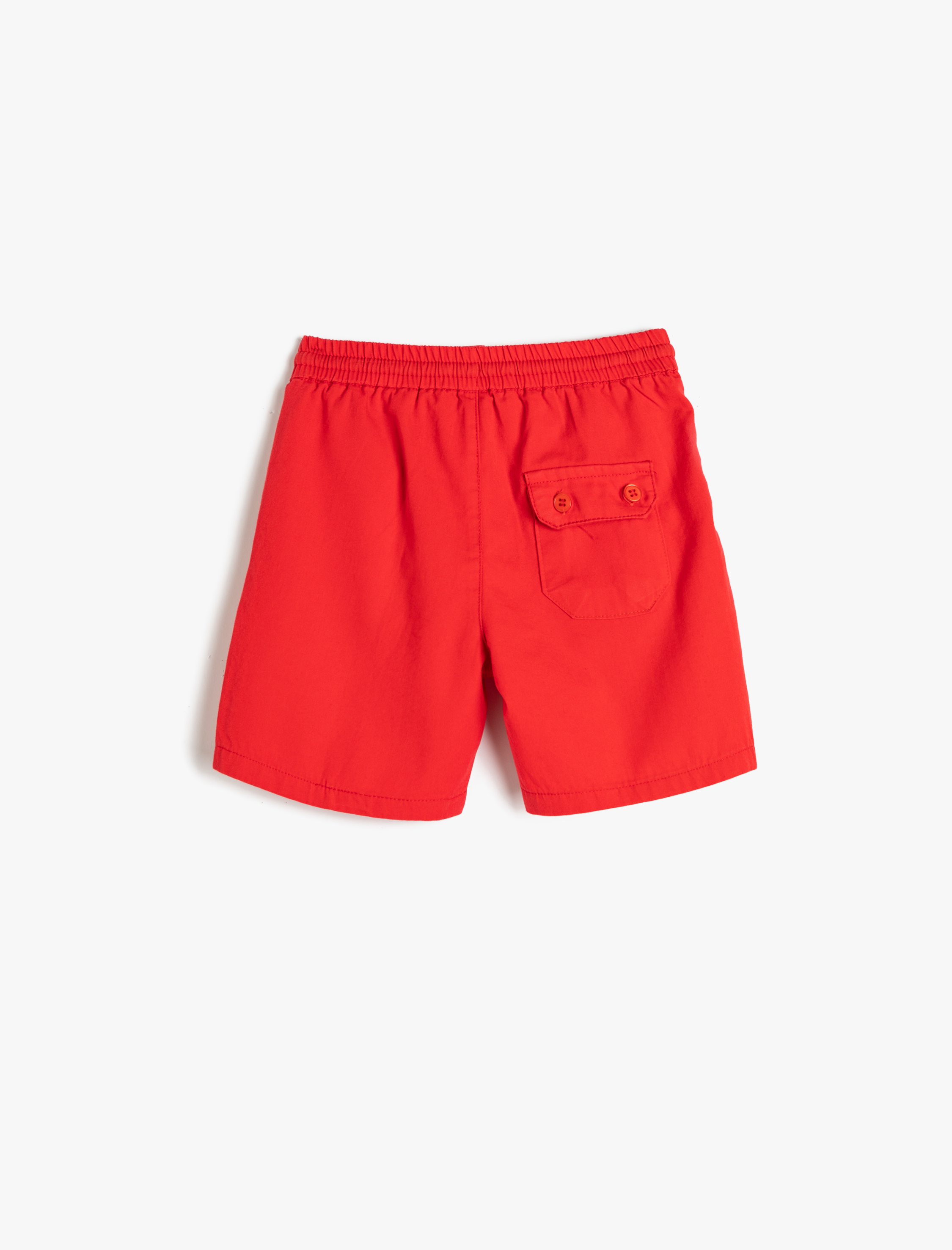Erkek Bebek Şort Beli Bağlamalı Cepli Pamuklu