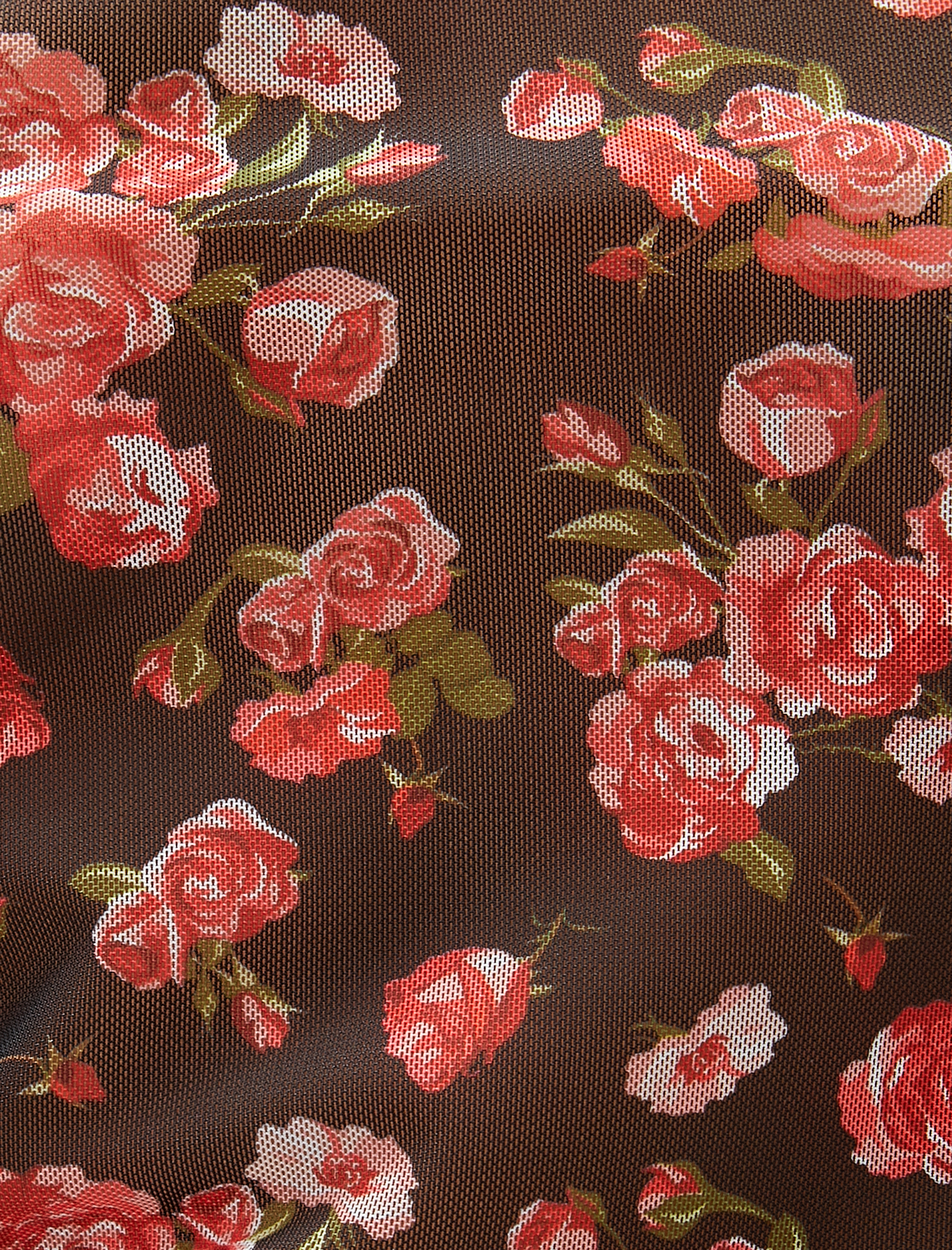   Crop Çiçekli Transparan Tişört