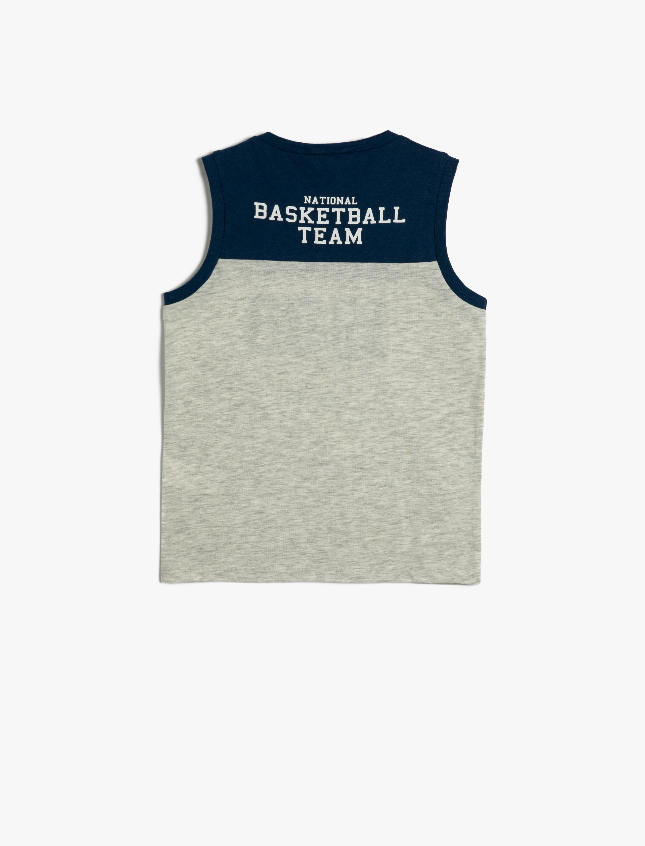  Erkek Çocuk Atlet Baskılı Kolsuz Bisiklet Yaka Pamuklu